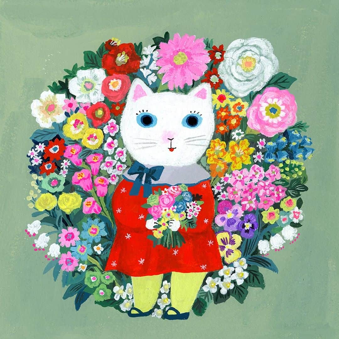 北岸由美のインスタグラム：「【グループ展参加のお知らせ】  銀座 @galleryuesuto さんで開催される企画展に参加いたします！  イラストレーター4人による、春の芽吹きや鳥のさえずりを感じる華やかな展覧会。  ということで、お花や動物、鳥をテーマに原画作品とオリジナルグッズなどをお出しします。  初日と金曜、土曜日に在廊予定です。 ぜひお運びください。  「山笑ふ」 2023.04.17(mon)～04.22(sat) 11:00～19:00(最終日16:00まで)  参加作家 100%ASPi @100aspi  北岸由美 マスダカルシ @karushimasuda  yoridono @yoridono   GALLERYうぇすと @galleryuesuto  東京都中央区銀座1-3-3銀座西ビルB1F  #yumikitagishi　#山笑ふ展」