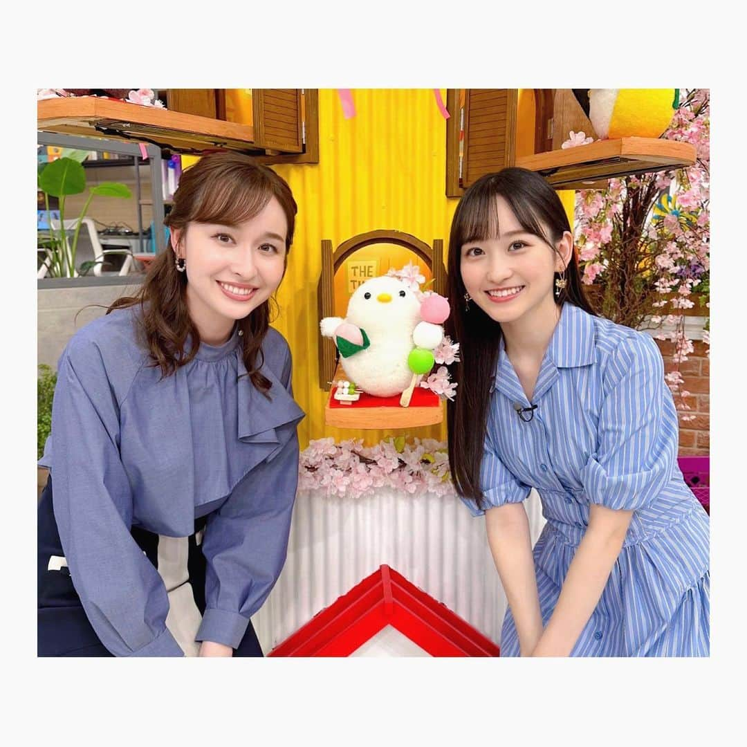 宇賀神メグのインスタグラム：「🐥  . .  4月になりフレッシュな仲間が加わりました。🍃 乃木坂46の一ノ瀬美空さんです！ 初々しくて笑顔がとっても可愛い…。🥰  これから月曜日を担当していただきます。 よろしくお願い致します！🙇‍♀️  . .  #thetime_tbs  #乃木坂46  #一ノ瀬美空 さん #みくちゃん ？ #くぅちゃん ？ #みっく ？ 何とお呼びするか迷います。😌」