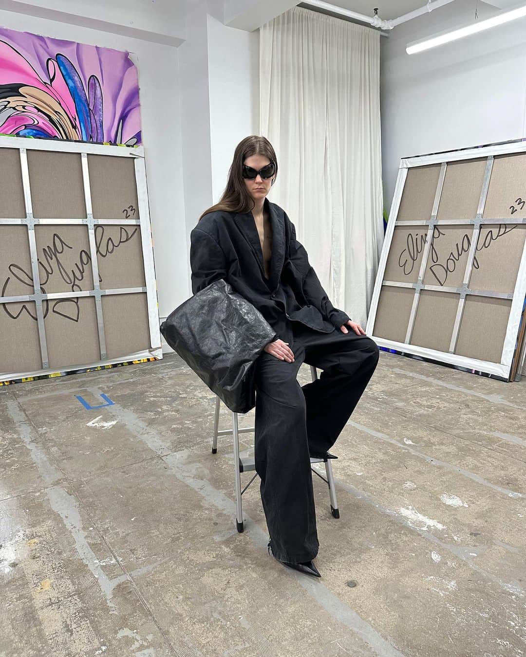 のインスタグラム：「Summer 23 Minimal Cargo Jacket and Pants, Gotham Cat Sunglasses, Puffer Bag, and Fall 23 Witch Bootie  Available in stores and on balenciaga.com」