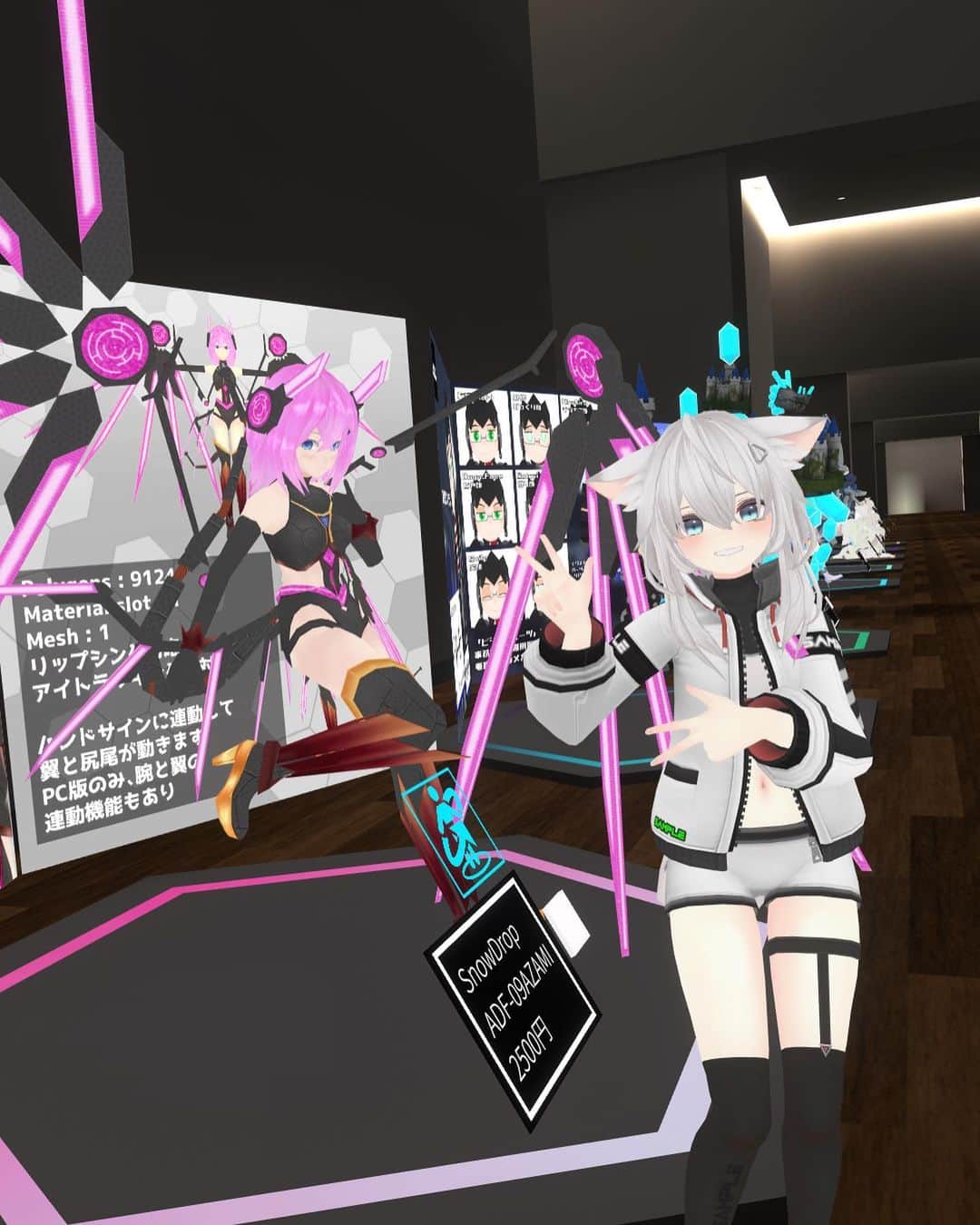 のインスタグラム：「. . . . VRチャットのアバターワールドで色んなアバター見てきたよ🌟 (色んなアバターを試せる展示会です★) . . 可愛い女の子〜動物や、ロボットまで沢山のアバターが展示されてた🥰 . . 全部見たけど、このシィちゃんが1番私好み😏💓 . . 私もオリジナルアバター作ってみたいな〜❣️ . オリジナルアバターつくるの、噂によると結構難しいらしい。。 勉強しなきゃ😱！w . . . それまでシィちゃん使わせてもらおうかな😚 . . . #VRチャット始めました #VRChatワールド紹介  #VRC初心者ワールドツアー  #vrchatworld  #vrcインスタ部  #VRC #VRアバター #VRCアバター #メタバース #アバターワールド #おとよ #豊田さやか #ゲーム好き #VRゲーム」