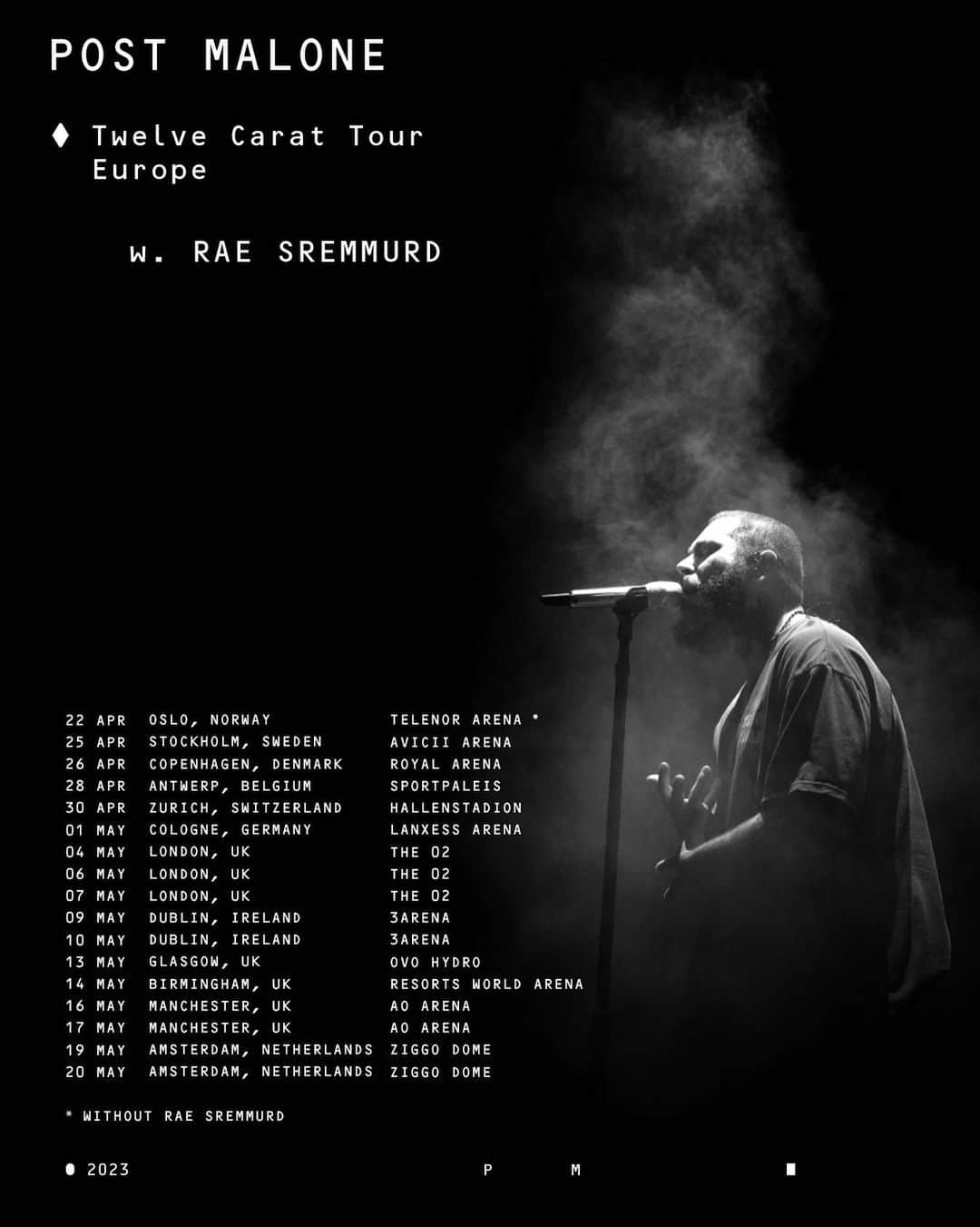 ポスト・マローンのインスタグラム：「Twelve Carat Tour is back. Europe & UK see you soon:)」
