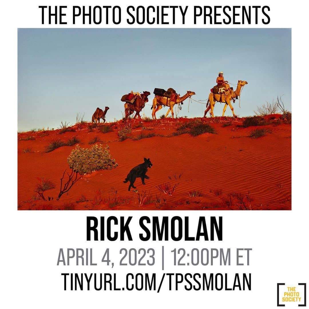 thephotosocietyのインスタグラム：「LINK IN BIO - Join us for @ThePhotoSociety Presents @RickSmolan on April 4, 2023 at 12:00PM ET. This event is free and open to the public. Please feel free to share the link https://tinyurl.com/tpssmolan  Rick Smolan, CEO of Against All Odds Productions is a @NYTimes #1 best-selling author with more than five million copies of his books in print.  A former Time, Life, and @NatGeo photographer, Smolan is best known as the co-creator of the "Day in the Life" book series. Oprah Winfrey featured his AMERICA 24/7 book on her “Favorite Things” TV program and Fortune magazine describes Smolan's company, Against All Odds as “One of the 25 Coolest Companies in America.”  His book THE GOOD FIGHT: AMERICA'S ONGOING STRUGGLE FOR JUSTICE, co-authored with Jennifer Erwitt, is a powerful reminder of how much progress America has made over the past 100 years against hatred, bigotry, racism, misogyny, homophobia and injustice.  The book has won numerous awards including The Independent Book Publishers “Freedom Fighter” Award and Ben Franklin Association awards for “History" and “Politics and Current Events”. People Magazine chose it as one of the "10 Best Books of the Year".   The Oscar-winning team behind "THE KINGS SPEECH” produced “TRACKS”, based on Smolan’s National Geographic cover story about 27-year-old Robyn Davidson's 1,700 mile solo trek across the Australian Outback. In the movie Smolan was portrayed by Adam Driver.  His TED talk "Natasha's Story: An American Homecoming" has been watched by more than a million people.  In May 2023 Smolan will be awarded the "Ellis Island Medal of Honor” an annual award presented to individuals who "embody the spirit of America in their celebration of patriotism, tolerance, brotherhood and diversity.” Previous recipients include William J. Clinton, Eric Schmidt; John Sculley; Indra Nooyi; Elie Wiesel; Muhammad Ali; and Rosa Parks.  The talk will be followed with a Question-and-Answer session moderated by TPS Communications Director @AlexSnyderPhoto.  This event is free and open to the public. Please share the link https://tinyurl.com/tpssmolan.  #photojournalism #documentaryphotography」