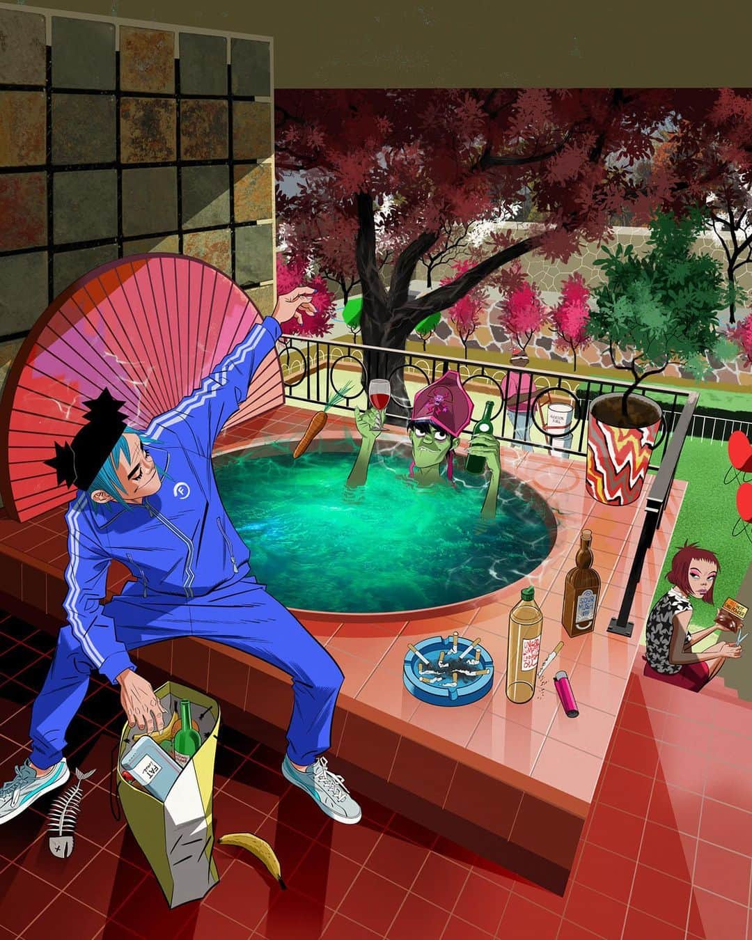 Gorillazのインスタグラム：「Murdoc drifts off into Possession Island in the bath, how about you?」
