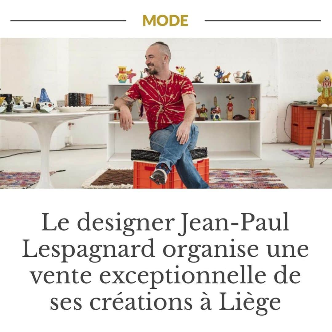 ジャンポールレスパナールのインスタグラム：「. On the occasion of the opening of Silversquare Liège Guillemins, Jean-Paul Lespagnard stops over and presents a selection of fashion, fashion accessories and decorative objects. Available for purchase, this range of creations echoes the interior design he has developed for this unique place. The physical event, accessible to all, will take place this Thursday, April 6 from noon to 9 p.m., at Silversquare Liège Guillemins. Some pieces will also be available on his website www.jeanpaullespagnard.com」