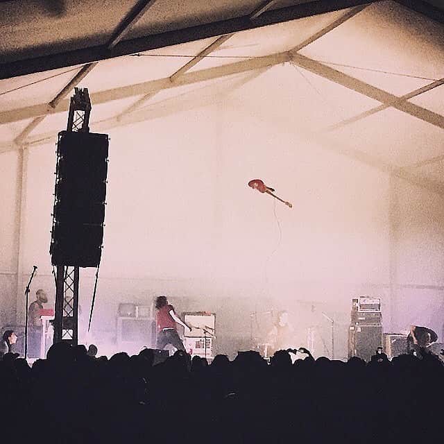 A Place to Bury Strangersのインスタグラム：「When we played Psych Fest in 2015, @fogcityfitclub took this pretty incredible photo.    We’re so psyched to be coming back to Austin playing the kickoff party at  Mohawk on Thursday April 27 with The Warlocks, Blushing, and GIFT.  Tickets at Link In Bio or levitation.fm for the rest of this incredible weekend.」