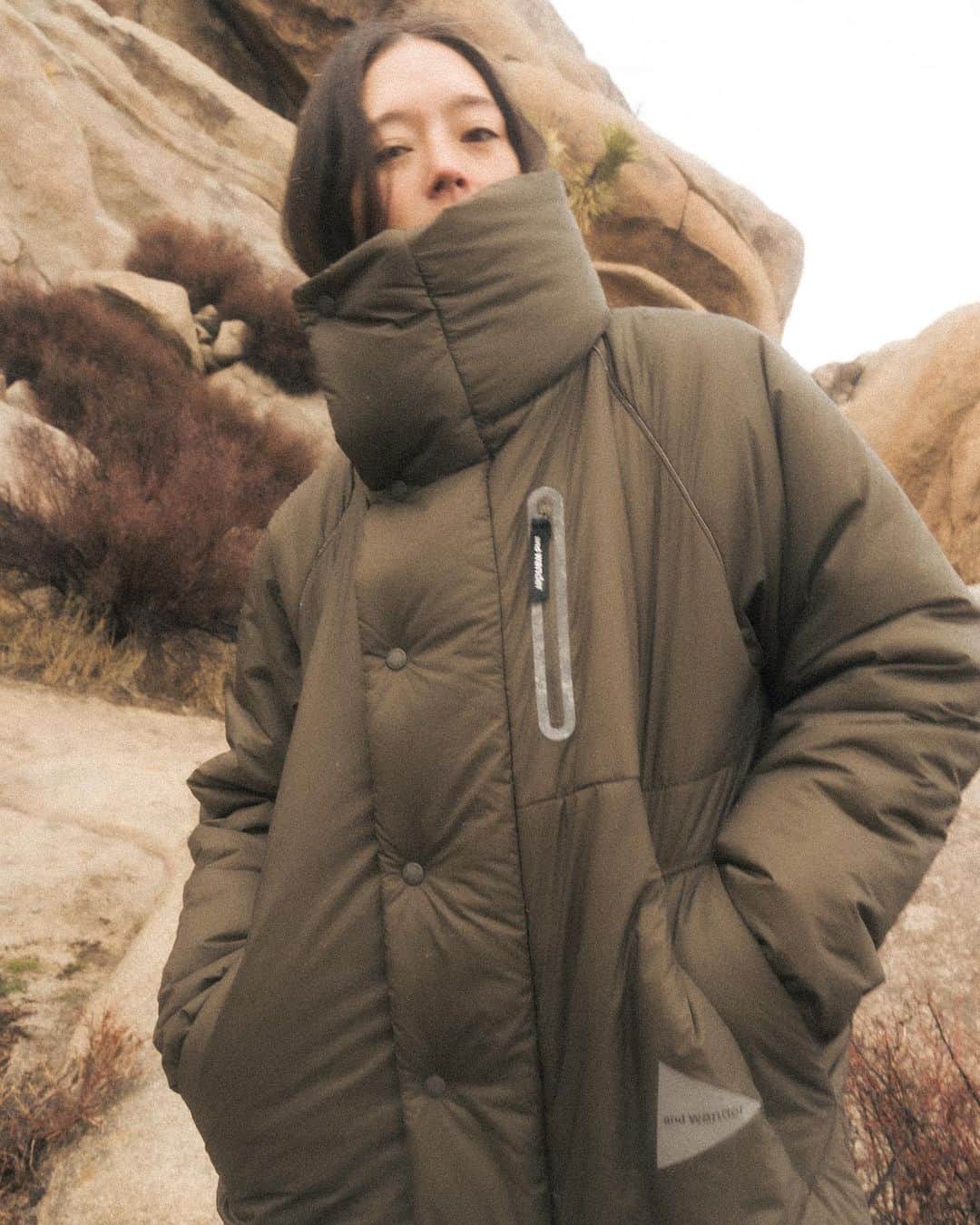 松島エミのインスタグラム：「New work shooting @andwander_official for @hatchetsupply   Photo/Art direction: mark and emi  . . #andwander#hatchetsupply#outdoorstyle#outdoorfashion」