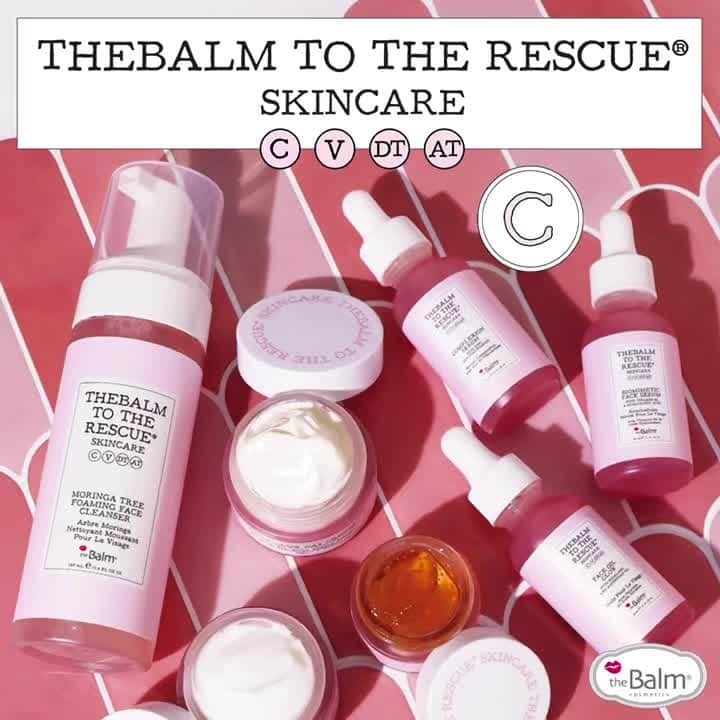 the Balmのインスタグラム：「theBalm to the Rescue Skincare has ARRIVED ✨ Our NEW skincare range is clean, vegan, dermatologist and allergy tested🌟   Meet the products! 👇   🤍 Moringa Tree Foaming Cleanser $18: Formulated with miracle Moringa extract to protect the lipid barrier and seal in moisture.  🤍 Face Oil Glow $25: Our special blend of Squalane & Abysinnian Oil will provide the ultimate tune up in hydration and soothing benefits.  🤍 Complexion Serum $18: Get close-up ready with our Complexion Serum. Formulated with Zinc and Niacinamide, to soothe & brighten your skin.  🤍 Biomimetic Face Serum $18: Our Biomimetic face serum - meaning "to mimic biology"- is made with Vitamin B5, PCA & Hyaluronic Acid to lock in moisture and leave your skin feeling quenched.  🤍 Dewy Glow Day Cream $15: With good-for-you ingredients, like Uva Ursi extract & Squalane, your skin will feel nurtured & look bright.  🤍 Sleep Tight Night Cream $24: With Algae, Peptides & Turmeric Butter to reduce the appearance of fine lines and wrinkles, your skin will wake up feeling younger  🤍 Under Eye Super Jelly $17: Formulated with Camu Camu & Algae, our superfruit under eye super jelly delivers a wide-eyed dose of anti-aging, antioxidant protection, while reducing under eye circles from a night on the town.   Prices in USD**** @thebalm」