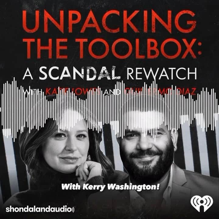 ケイティ・ロウズのインスタグラム：「Impossible to have @kerrywashington on the podcast and not talk about what an INCREDIBLE #1 she was on @scandalabc! Here she talks about HER fave #1 (the amazing @iamjamiefoxx BTW) and what that actually means! Listen to this episode and more in the link in my bio or wherever you listen to your podcasts! 🧰🧰🧰」