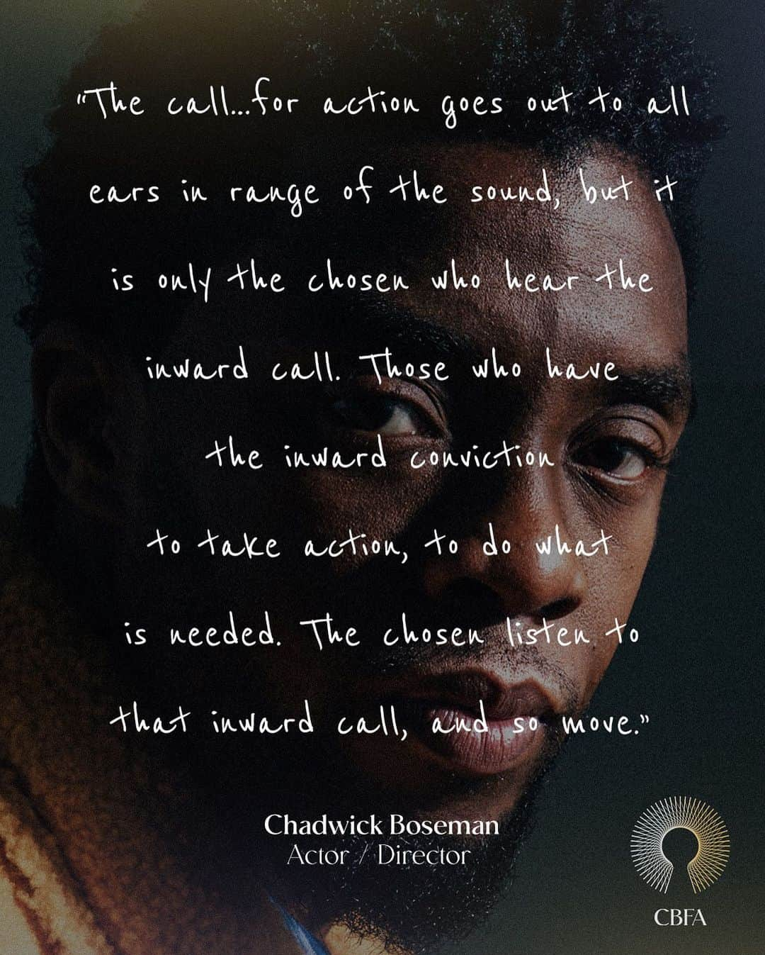 チャドウィック・ボーズマンのインスタグラム：「Wise beyond his years, #ChadwickBoseman exemplified how to take action once you find your calling. What kind of moves are you making? #thecbfa」