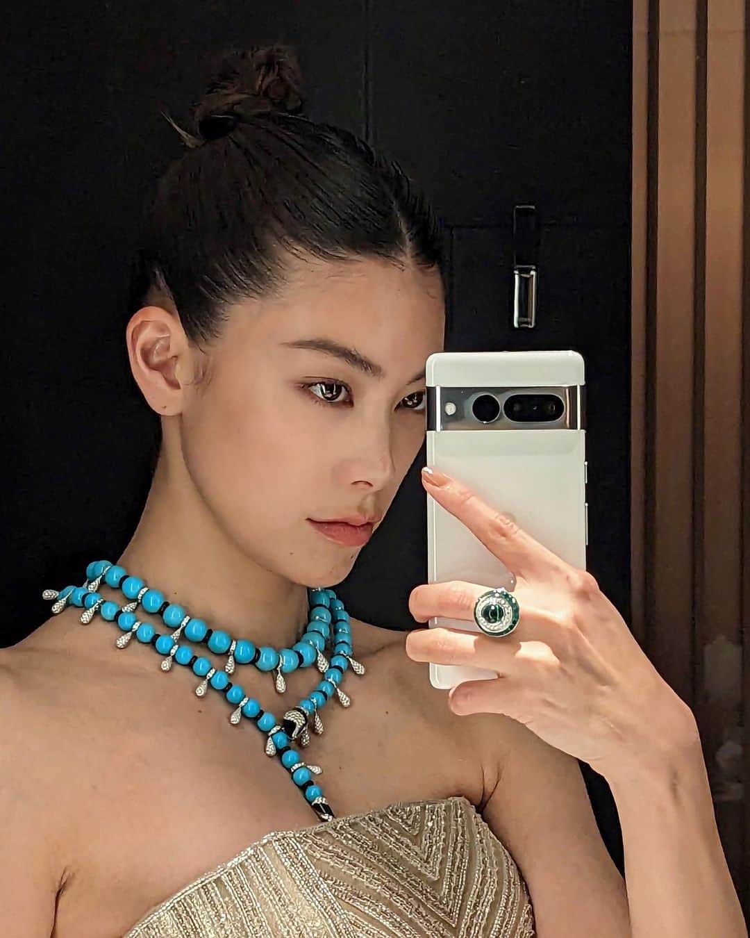森星のインスタグラム：「@bulgarihotels opening event in Tokyo. Such an honor to be the part of this celebration. Congratulations @bulgari for a new beginning! #bulgarihoteltokyo」