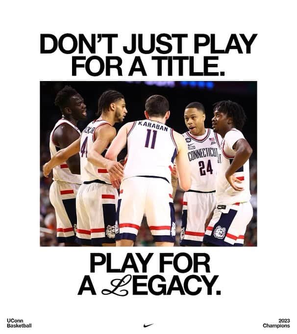 Nike Basketballさんのインスタグラム写真 - (Nike BasketballInstagram)「UConn reclaims victory as our 2023 Men’s Basketball National Champions.」4月4日 12時44分 - nikebasketball