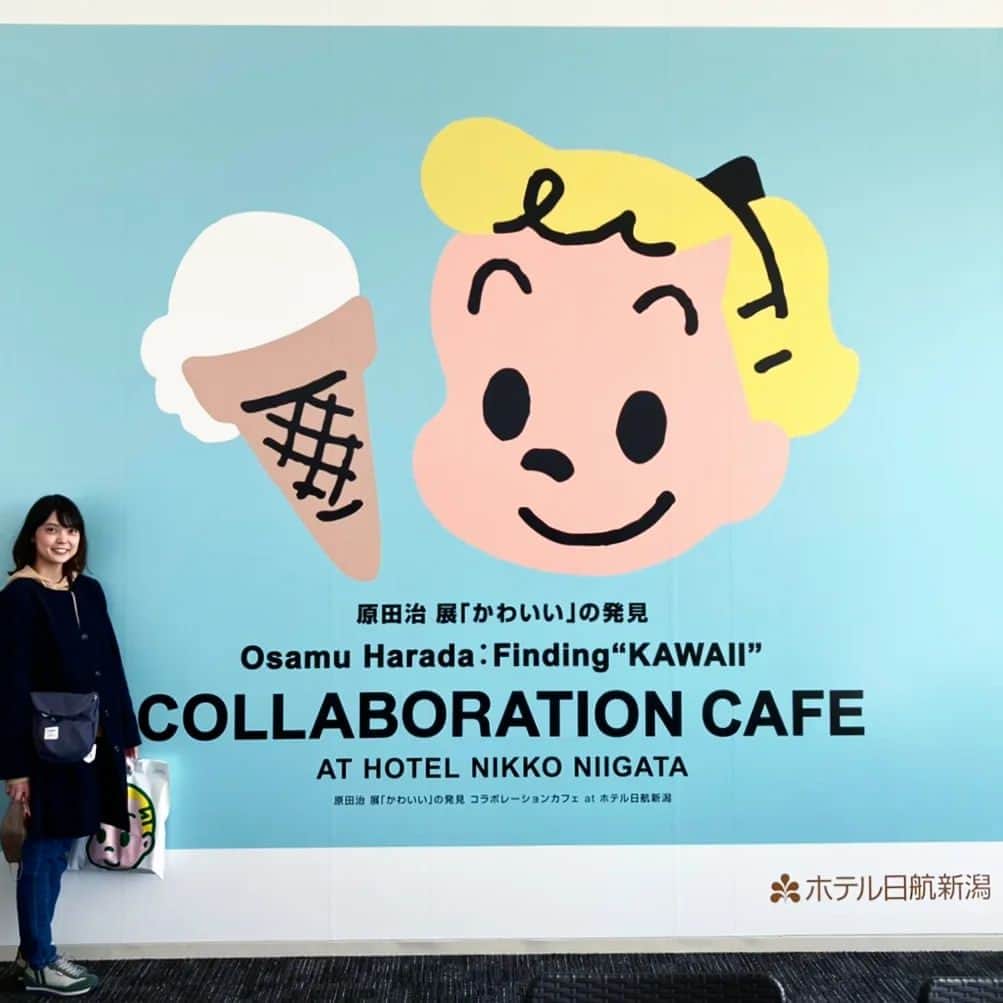 のインスタグラム：「原田治　展「かわいい」の発見観てきました！気がつくとかわいい…と何度もこぼれていました。 コラボレーションカフェにも行ってきました🍦 #原田治展」