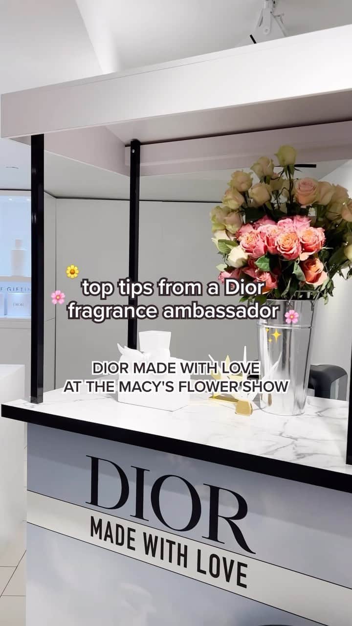 Macy'sのインスタグラム：「The House of Dior brings the world-famous DIOR gardens to #MacysFlowerShow. Tune into our Macy’s Live airing 4/4 at 4pm EST as DIOR’s #fragrance ambassador, Serena Skalinder, joins us for an inside look at how each iconic DIOR fragrance is Made With Love.   And don’t miss the Dior Made with Love experience at the #MacysFlowerShow now-4/10.」