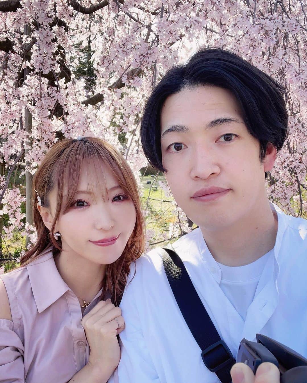 にゃんたまハウスのインスタグラム：「今年のお花見は2年ぶりに鶴舞公園に行ってきました🌸 2年前より随分賑わっていて世間にも春が来たのかなぁなんて思いました✨ お花見の様子をYouTube『ゆうたまHOUSE』にアップしています🌸📹 良ければご視聴下さい🙏 https://youtu.be/wcc2UYJRst4  お花見に合わせてネイルにも桜を咲かせて頂きました💅🌸 thx🫶 @avanail_oyama  #ゆうたまhouse #お花見 #vlog #鶴舞公園 #桜 #夫婦デート」