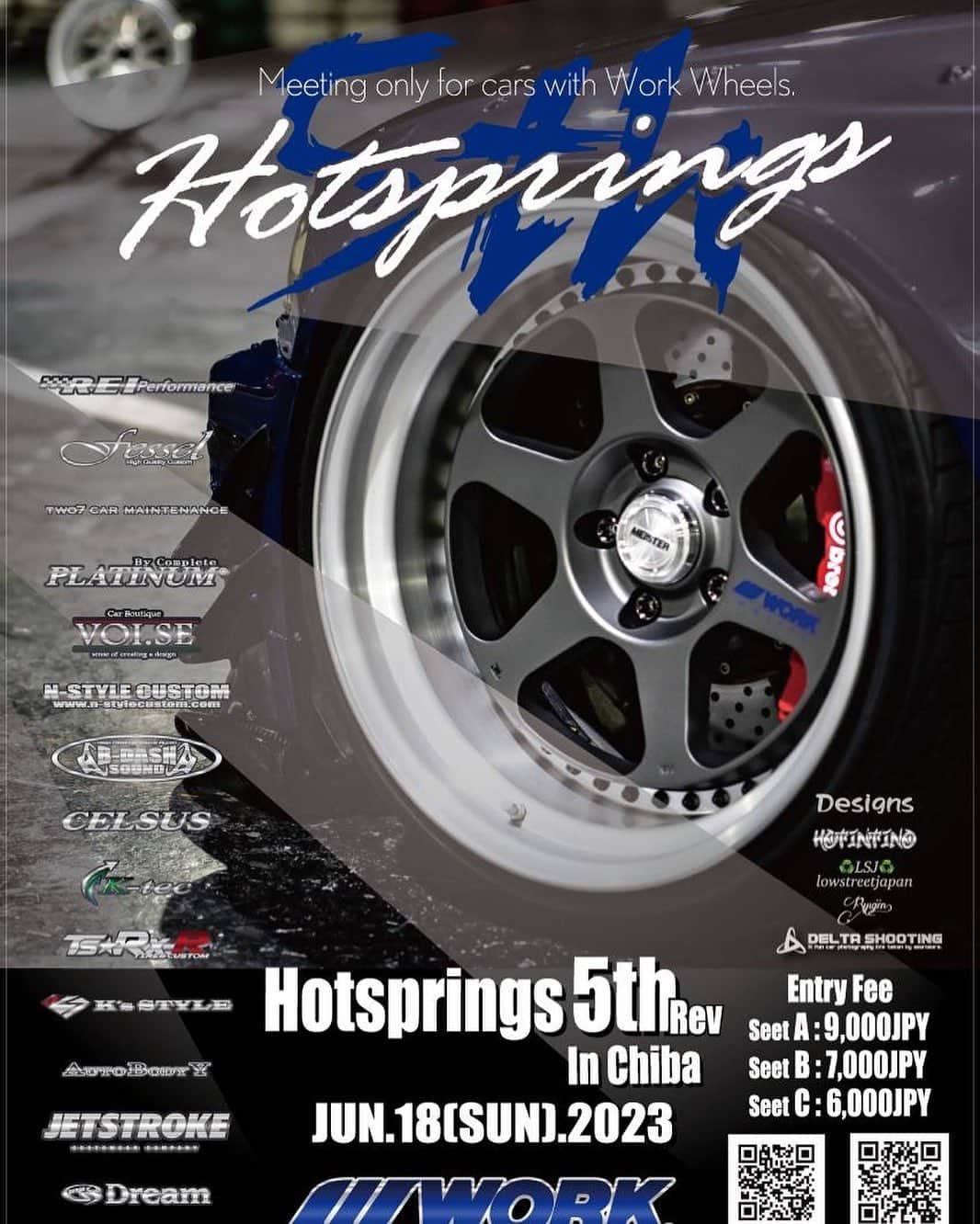 のインスタグラム：「Hotsprings 5th in Chiba 2023 JUN.18  #workwheels #workwheelsjapan #hotsprings」