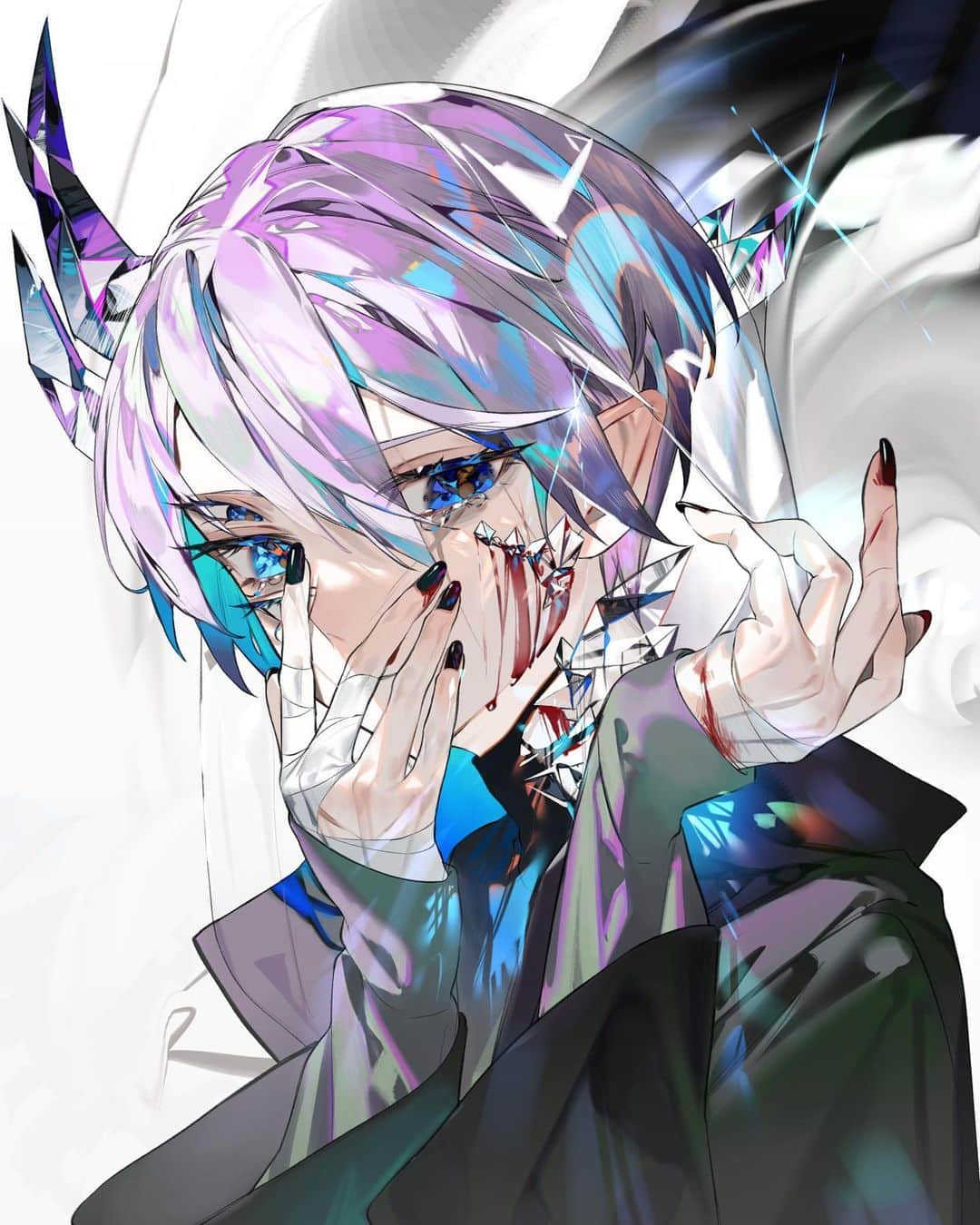 水視ずみのインスタグラム：「💎 　#illustration #drawing #illustrator #originalcharacter #イラストグラム #創作」