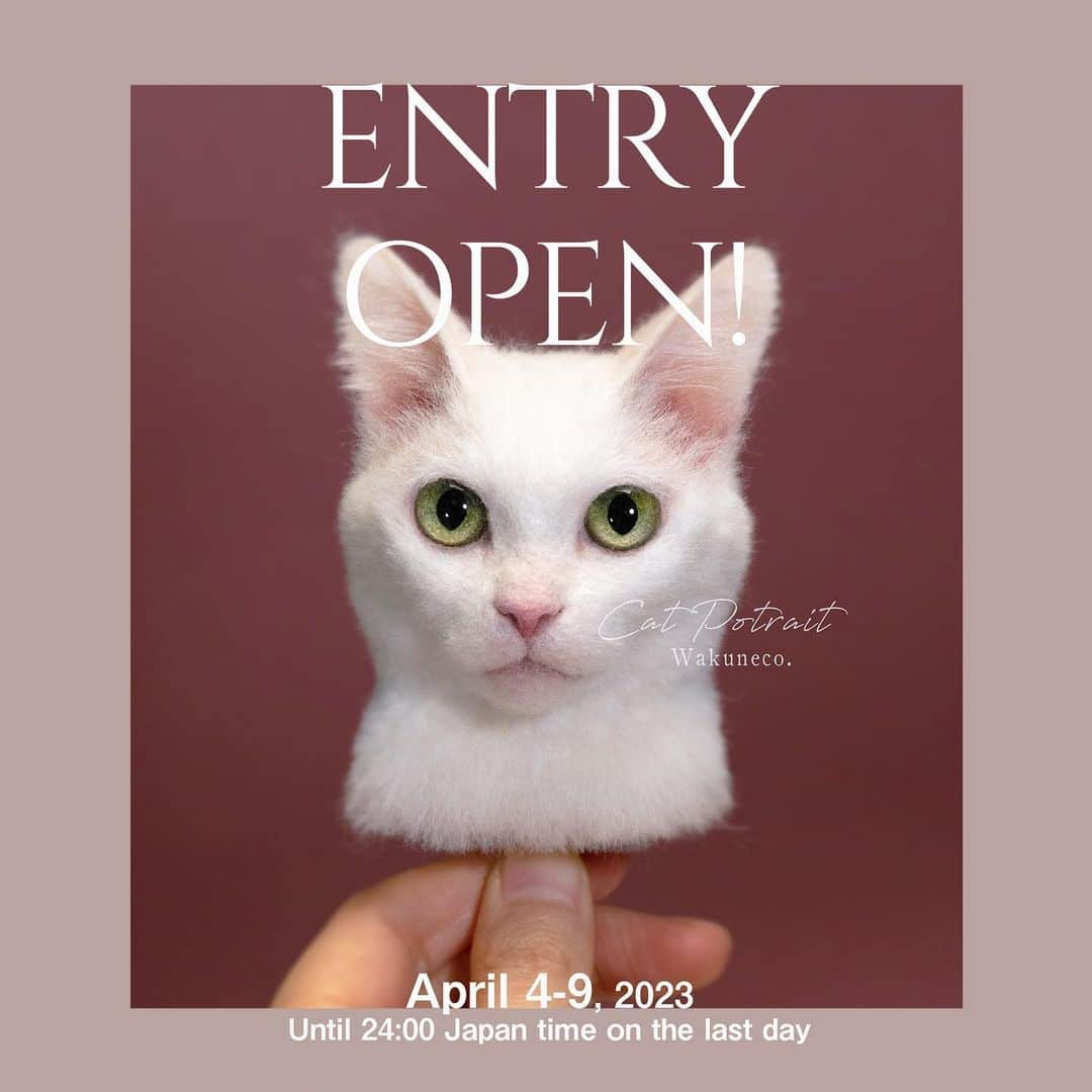 わくねこ羊毛フェルトさんのインスタグラム写真 - (わくねこ羊毛フェルトInstagram)「WAKUNECO Order Entry OPEN! April 4-9   Thank you for your support! Order entry is now open! I have been receiving order inquiries from you all via direct message, and I apologize for not being able to keep up with the replies.  It has been two years since our last call for applications.  I have decided to open a new order entry page to see if your situation and feelings may have changed after two years. If you are interested in my previous entry, I would appreciate it if you could submit your entry again.  The entry details are attached to the URL in the profile section.  I sincerely look forward to receiving your entries！  ▪️-----------------------------------------------▪️ 【Add】  Many questions have been sent to me. I am behind in replying to them.  URL for all details regarding order. Please read it carefully before asking any questions.  If you do not receive details, please contact me via my Instagram direct message🙏🌸  Thank you❤️ ▪️-----------------------------------------------▪️  【わくねこオーダーエントリーOPEN!】  4月4日〜9日　（24時締め切り）  いつも応援をありがとうございます🙏✨ そして、オーダーに関するたくさんのご関心を寄せていただきまして、 感謝の気持ちでいっぱいです🌸 お問い合わせには、タイミングによって返信ができずにごめんなさい。  前回の募集より、２年が経ちました。 書籍の制作やオンラインサロンの運営（現在は終了）で、なかなかオーダー制作の時間が取れず、少ない作品しか完成できませんでした。 楽しみにエントリーしてくださった皆様には申し訳なく思っています。  2年も経てば状況やお気持ちにも変化があるのではと、今回また新たにオーダーエントリーをオープンすることにしました。  もしも前回ご応募くださった方がまだご興味を持ってくださっているのであれば、再びご応募いただけますと幸いです。 　  エントリーの詳細は、プロフィール欄のURLに添付しました。  皆様からのご応募を、心よりお待ちしております🙏🌸🌸🌸  🐈🐈🐈  今回はオーダー制作の募集となりますが、 少し落ち着いてから 販売ではない、私の手元に残しておく作品作りも並行していきたいと思っています。  また改めて準備ができ次第、モデル猫ちゃんを募集させていただきたいと思っています。  そちらの詳細は気長にお待ち下さい🙏  ぜひ、ご協力よろしくお願い致します😊  #猫 #ねこ部 #meow #ilovemycat #needlefelting #고양이 #양모펠트 #羊毛毡 #羊毛フェルト #ハンドメイド猫 #羊毛フェルト作品 #羊毛フェルト猫 #羊毛氈 #흰고양이 #feltart #artwoks #アート」4月4日 21時00分 - wakuneco