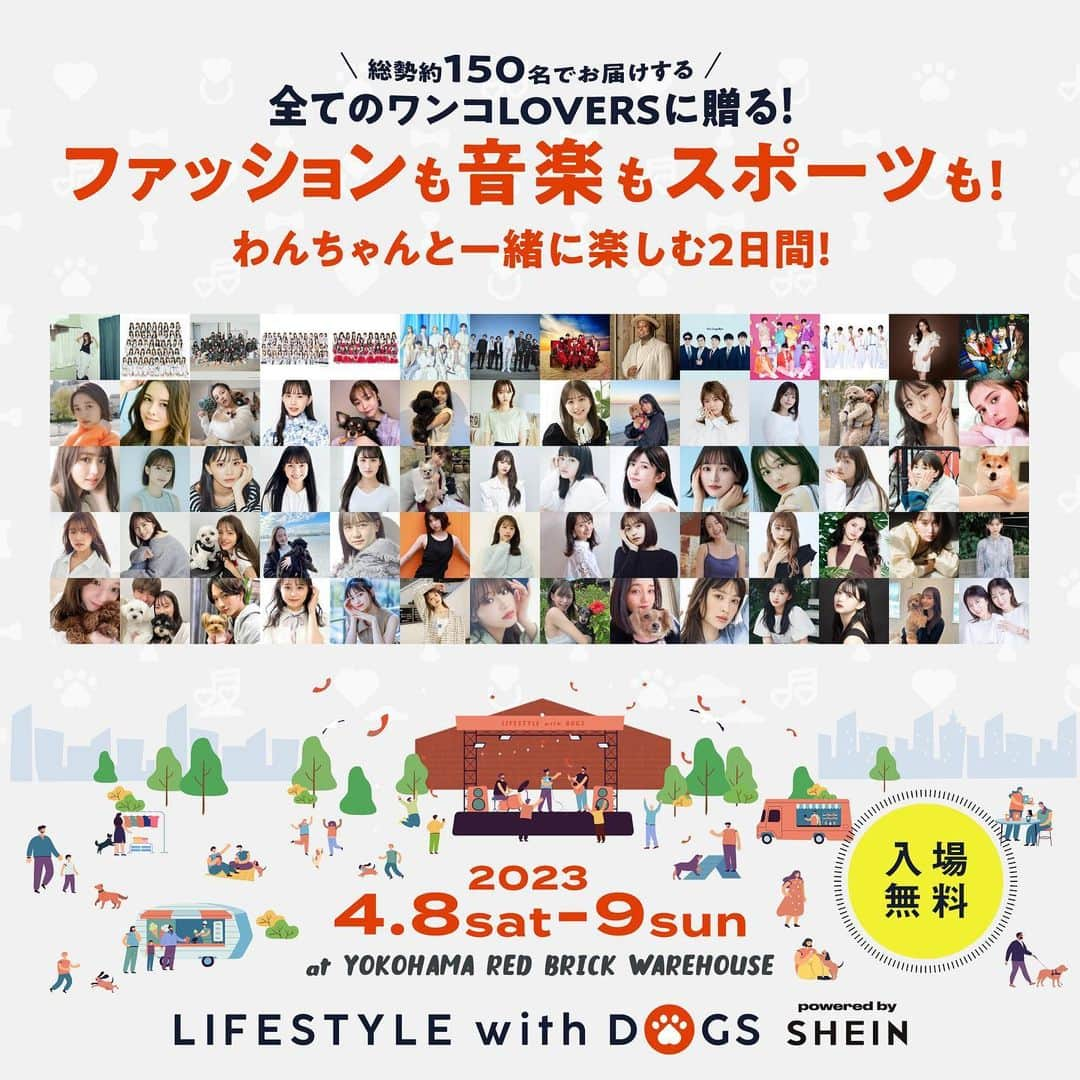 だいふくさんのインスタグラム写真 - (だいふくInstagram)「週末の予定はもう決まった❓ さて、来たる4/8(土) 柴の日にだいふくが【LIFE STYLE with DOGS powered by SHEIN@横浜赤レンガ倉庫】に出演するよ〜👏 人とペットが共存できるサステナビリティなコミュニティの構築をテーマに、わんこ同伴🐶で参加できる日本最大級の無料の野外ファッションショー＆音楽ライブのイベントなんだよ〜。 だいふくはぬわんと！　ファッションショーでランナウェイを歩くよ🐕✨✨　完璧なキャットウォーク練習しておかないと🐶💦ドッグだけどね（さぶ） 愛犬と一緒に参加できる「イヌリンピック」やペットと一緒に写真が撮れる特製フォトブース📷もあるよ。ぜひわんこ同伴で遊びにきてよね。 ライブ出演アーティストも超豪華だから一度ホームページを要check it out you!!だよ。  ※ だいふくは4/8(土) 2部　17:00-20:00 に参加します  以下イベント詳細  【LIFE STYLE with DOGS powered by SHEIN】 日程：2023年4月8日(土)/9日(日) 時間：1部13:00-16:00/2部17:00-20:00（暫定） 会場：横浜赤レンガ倉庫イベント広場 料金：観覧無料（限定Tシャツ購入者のみ前方席観覧可能）  #LWDwithSHEIN」4月4日 21時45分 - daifuku_channel