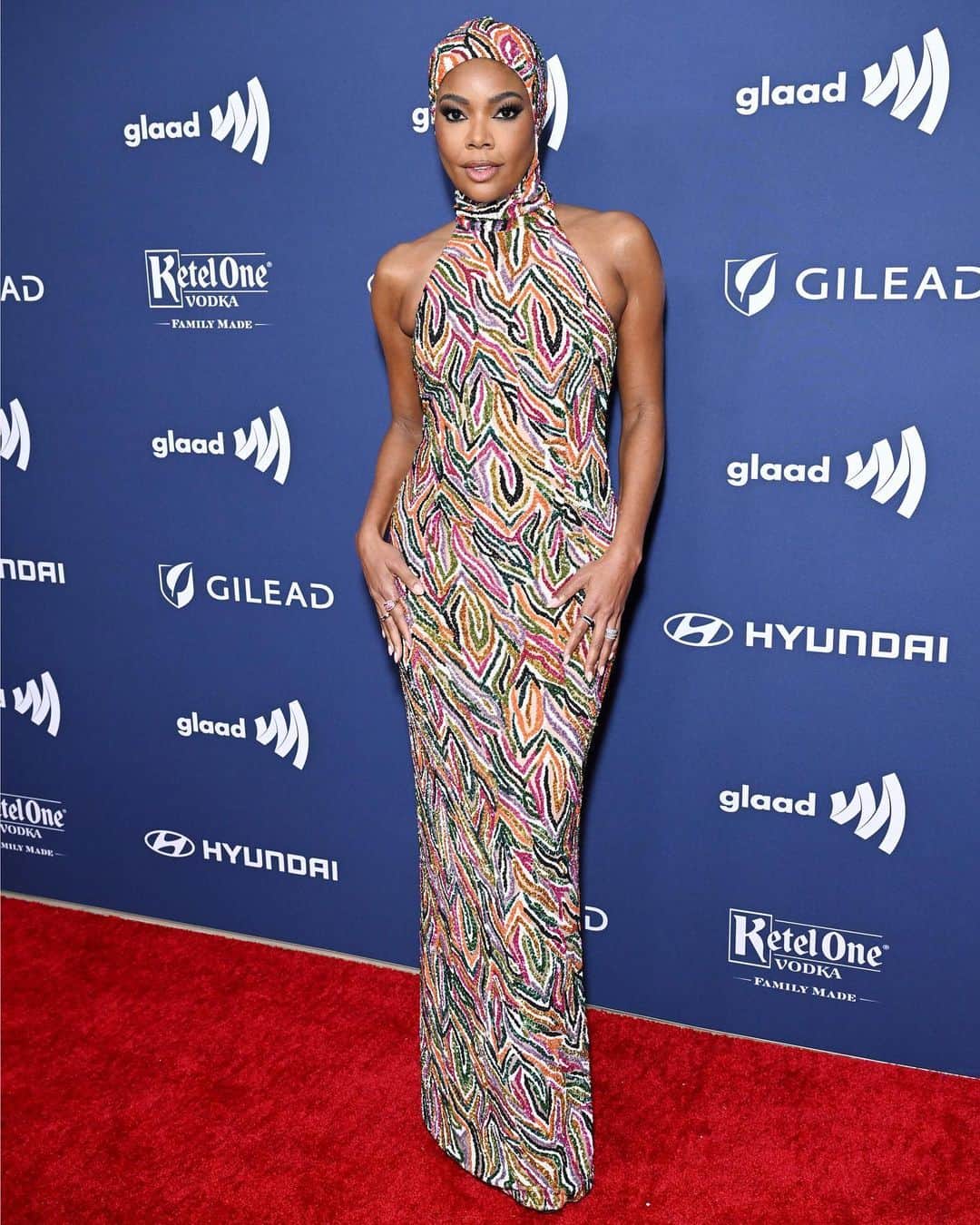 Moschinoのインスタグラム：「Gabrielle Union wears Moschino Resort 2023 while attending the 34th Annual GLAAD Awards.  Styled by Thomas Christos.   @gabunion @thomaschristos #MoschinoCelebrities #MoschinoMuses」