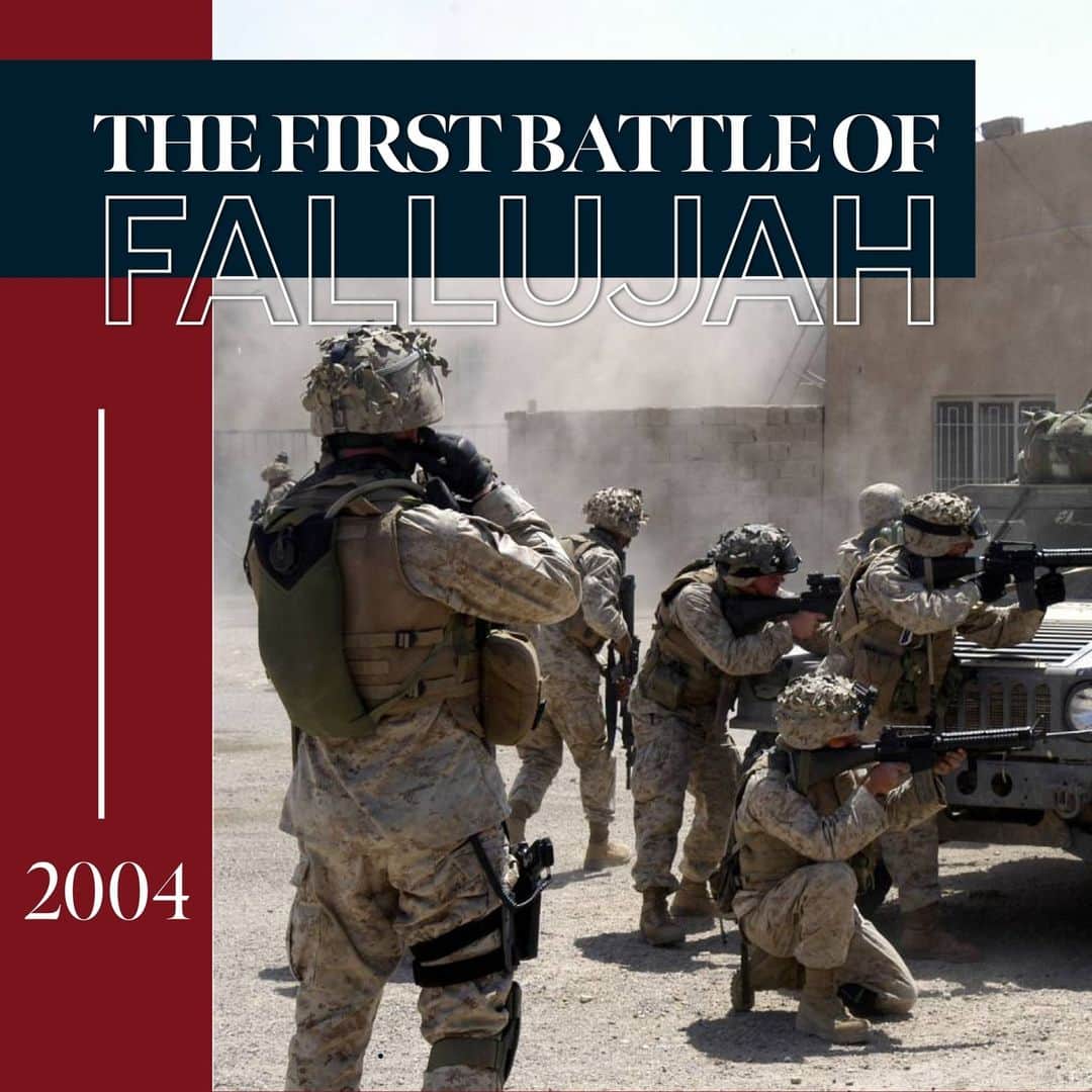 アメリカ海兵隊のインスタグラム：「On March 31, 2004, armed insurgents killed four American civilian security contractors who were driving through the city of Fallujah, Iraq. Within hours of the attack, images of the Americans’ desecrated bodies – burned, and hung from a bridge – were broadcast around the globe.   When the horrific killings occurred, Marines were finalizing their turnover with @usarmy units in the area and had just assumed command of security operations. Marine leaders understood the severity of the attack and immediately condemned the brutal murders, but simultaneously recommended against an immediate offensive reaction. Then-Brig. Gen. John F. Kelly wrote “we must avoid the temptation to strike out in retribution.”   Despite initial calls for restraint, on April 3, 2004, the combined joint task force commander issued the order for Marines to go on the offensive in Fallujah, and on the next day Operation Vigilant Resolve began. On the night of April 4, 2004, Marines launched their assault on the city, and by sunrise the following morning, Fallujah was surrounded by U.S. Marines.   Throughout the next five days, Marines engaged in fierce urban combat with a level of intensity not seen since the Battle of Hue City. Although Marines successfully gained control of strategic areas within the city, cutoff insurgent withdrawal routes, and destroyed several key insurgent defensive positions, the Iraqi Governing Council grew concerned with the intensity of the urban combat happening in Fallujah. The U.S. announced it would institute a ceasefire in the city beginning at noon, April 9, 2004. Despite the ceasefire, insurgents continued to assault Marines throughout the following weeks.   On May 1, 2004, then-Lt. Gen. James Conway, the @i_mef_marines commanding general, announced he was turning over all remaining operations in Fallujah to the Iraqi Fallujah Brigade, and Marines would depart the city, ending Operation Vigilant Resolve. Six months later, Marines would once again find themselves back on the streets of Fallujah, engaged in violent house-to-house fighting – Operation Phantom Fury.  Click the link our bio to read the full article on our website.  #USMCHistory #SemperFidelis」