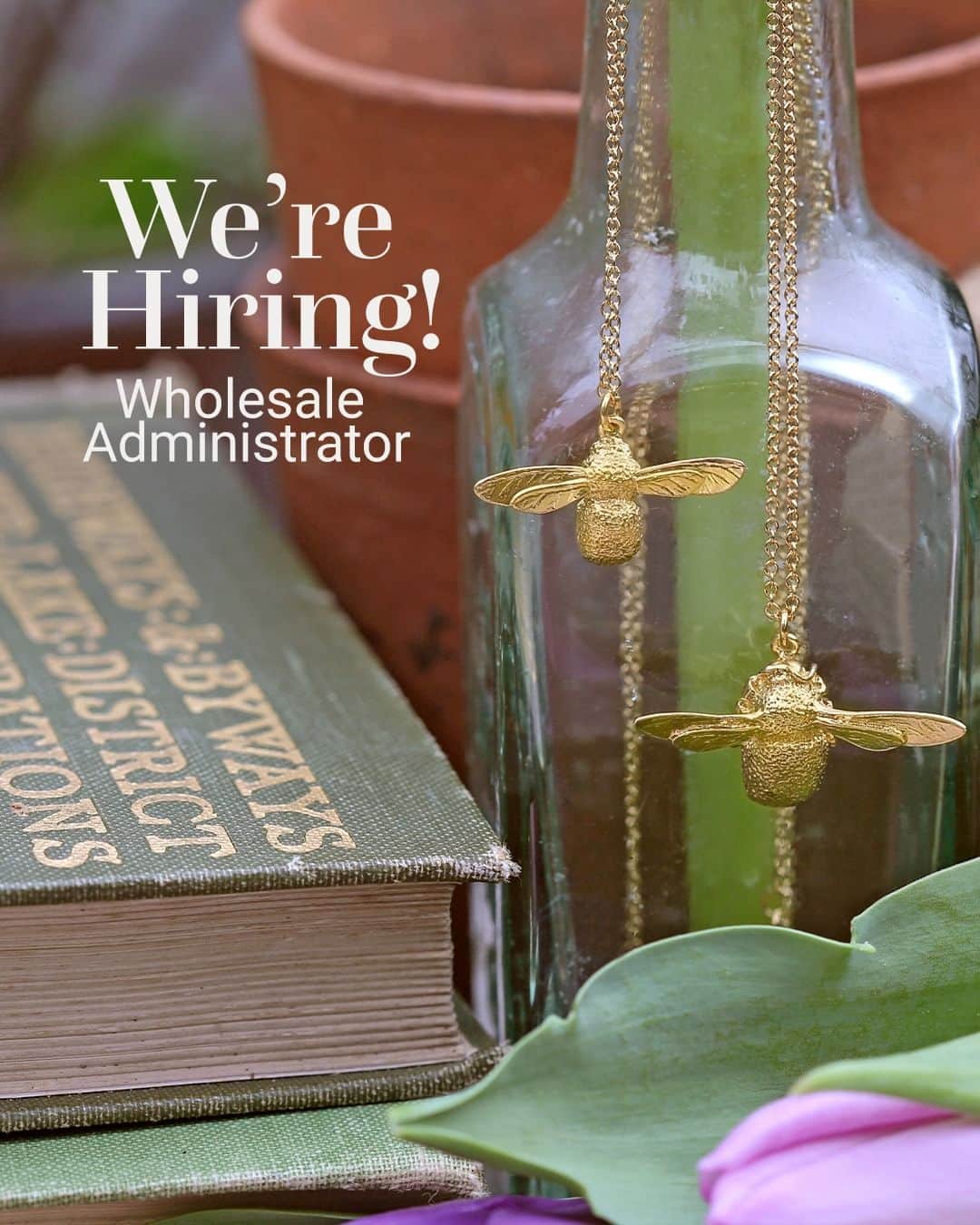 のインスタグラム：「We Are Hiring! 🐝  Would you like to join our buzzing team at Alex Monroe?  We are currently seeking a Wholesale Administrator and Jewellery Retail Sales Assistant (Part time) ✨  Visit our link in bio for the full details and how to apply! 📝  #AlexMonroeJewellery #AlexMonroe #Jewellery #AMCareers」