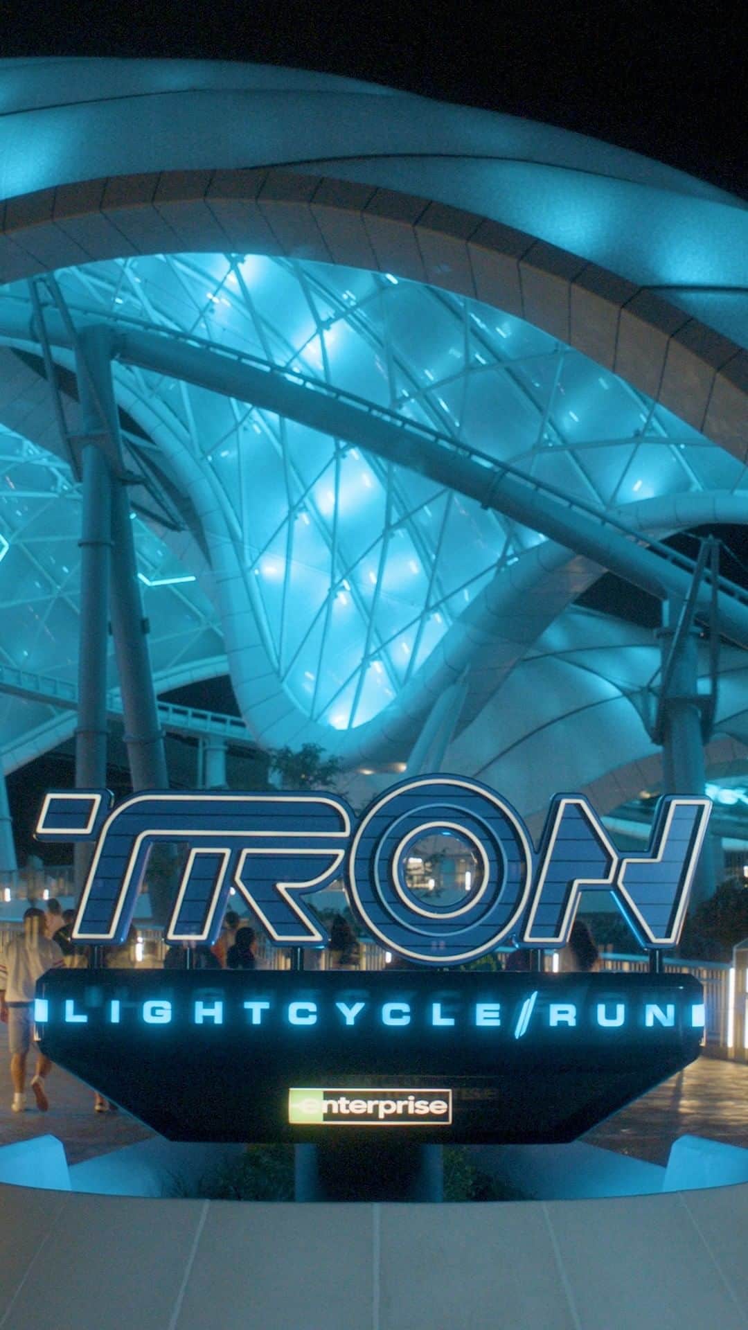 Walt Disney Worldのインスタグラム：「>⦾//: Ready. Set. Launch. Today marks the opening day of TRON: Lightcycle / Run presented by @enterprise. Ready to win? Drop a 🥏 in the comments. #limitnotfound_」