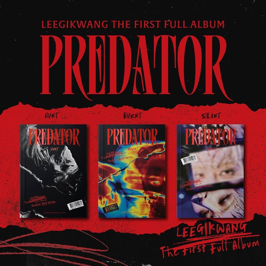 HIGHLIGHTのインスタグラム：「LEE GI KWANG THE 1st FULL ALBUM [PREDATOR] ALBUM PREVIEW 2023. 04. 17. 18:00  🔺 aroundusent.com  #하이라이트 #HIGHLIGHT #이기광 #LEEGIKWANG #PREDATOR #프레데터」