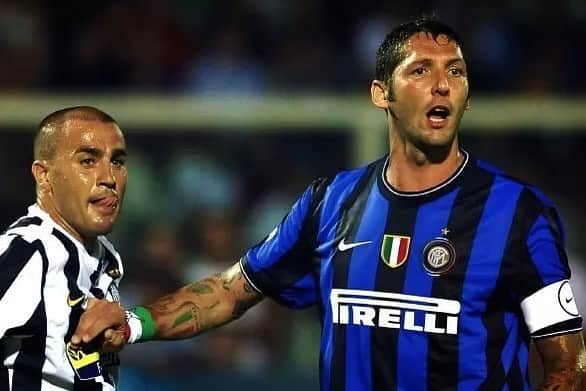 マルコ・マテラッツィのインスタグラム：「Un altro #Juve -  #Inter.. forza ragazzi, non c’è sfida più bella 🖤💙  #Mm23 #Inter #JuveInter」
