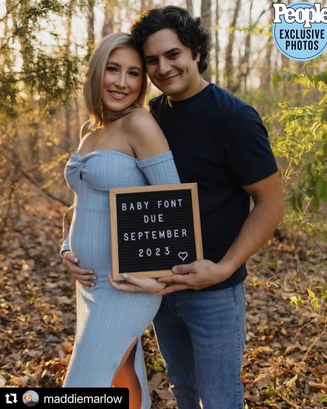Maddie & Taeのインスタグラム：「#Repost @maddiemarlow and @jonahfont  ・・・ Baby BOY Font coming this September! 💙Jonah & I are over the moon and feel so blessed we get to be this little man’s parents 🥹 thank you  @tristancusick for capturing this special moment 🤍 Read the exciting news in @people! (Link in bio)」