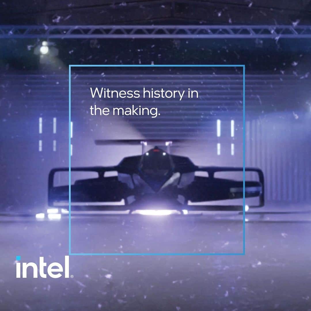 インテルのインスタグラム：「We’re collaborating with @airspeeder to bring you the world’s 1st flying electric car racing series with pilots.   We’ll process the real-time data the pilots will need, and you can watch it live! 🏁💻👀」