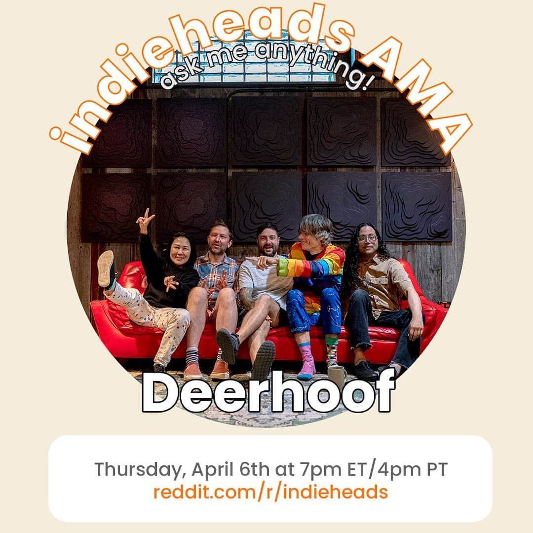 ディアフーフのインスタグラム：「‼️JUST ANNOUNCED: @deerhoof will join us for an AMA this Thursday, April 6th at 7pm ET/4pm PT!」