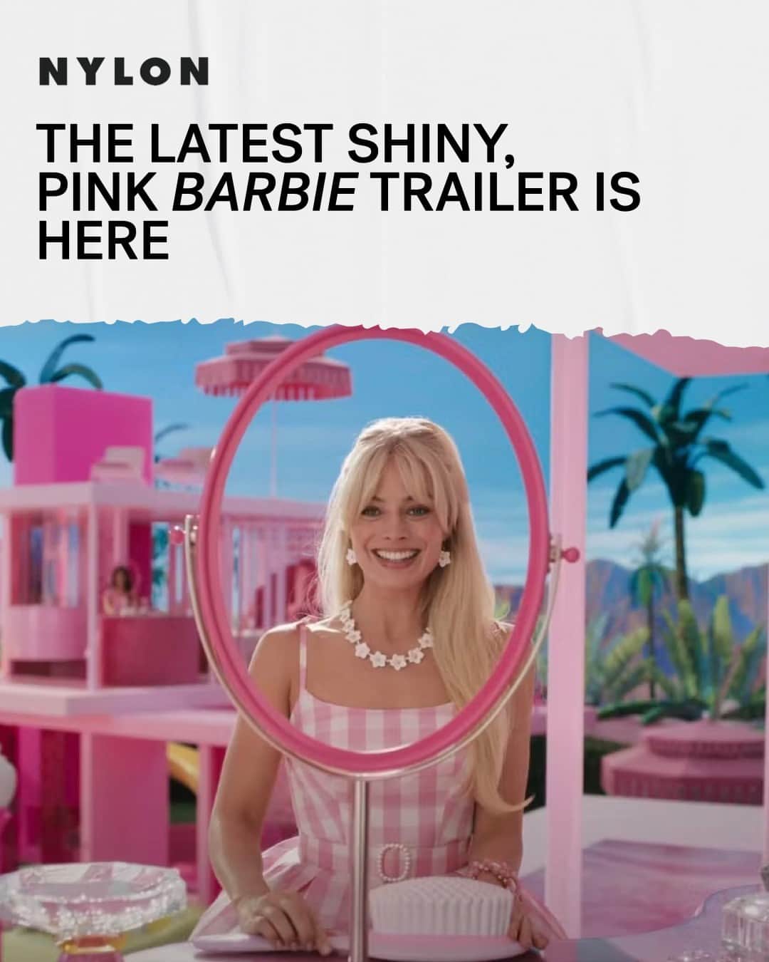 Nylon Magazineさんのインスタグラム写真 - (Nylon MagazineInstagram)「In "Barbie Land," every day is bright pink and free from strife. Watch the brand new trailer — with #MargotRobbie driving a pink convertible as #Barbie and #RyanGosling’s Ken’s along for the ride (rollerblades in hand, of course) — at the link in bio.」4月5日 6時19分 - nylonmag