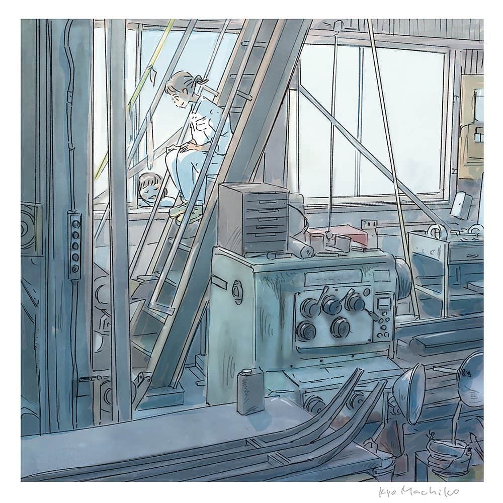 のインスタグラム：「Workshop. April 3, 2023 / 2023年4月3日、工房  #今日マチ子 #kyomachiko #今日町子 #工房 #factory」