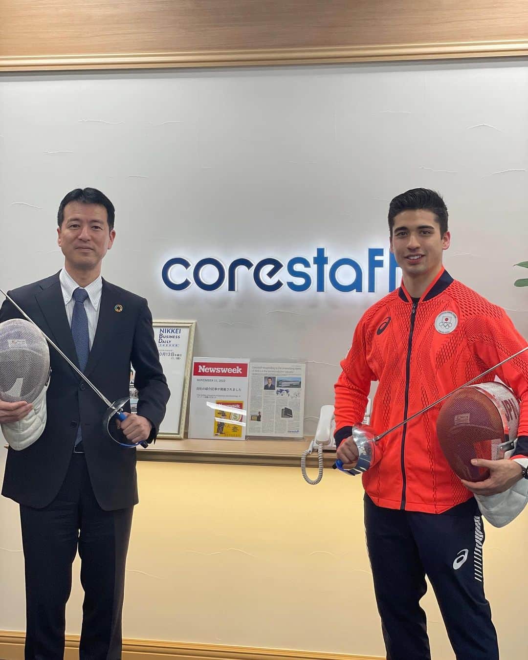 ストリーツ海飛のインスタグラム：「Starting this April, I will officially represent CoreStaff as an Athlete Employee. Beyond excited to have a supporting company and group of people to cheer me on as I prepare for the 2024 Paris Olympics.  4月からコアスタッフ株式会社にアスリート社員として入社させて頂きました。私の今後の競技生活をサポートしてくださったことに心から感謝しています。」
