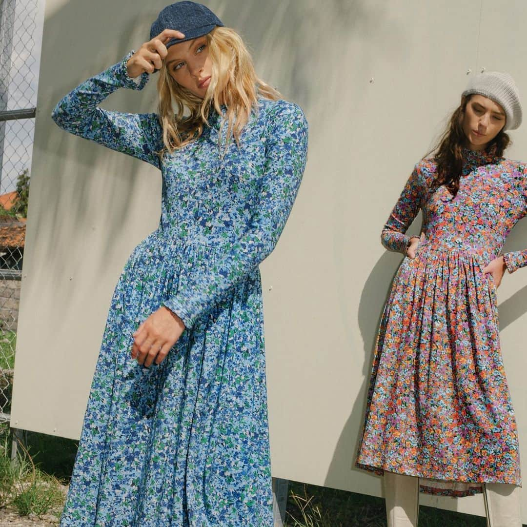 ステートオブジョージアのインスタグラム：「As parts of Aus start getting cooler, the Tmapala dress is a unique piece you didn't know you needed.  Cut from Eco Vera this sustainable fabric is derived from certified renewable wood, sources up to 50% lower water impact and lower CO2 emissions.  Spandex soft to the touch with a fitted bodice and a slightly flared skirt.」