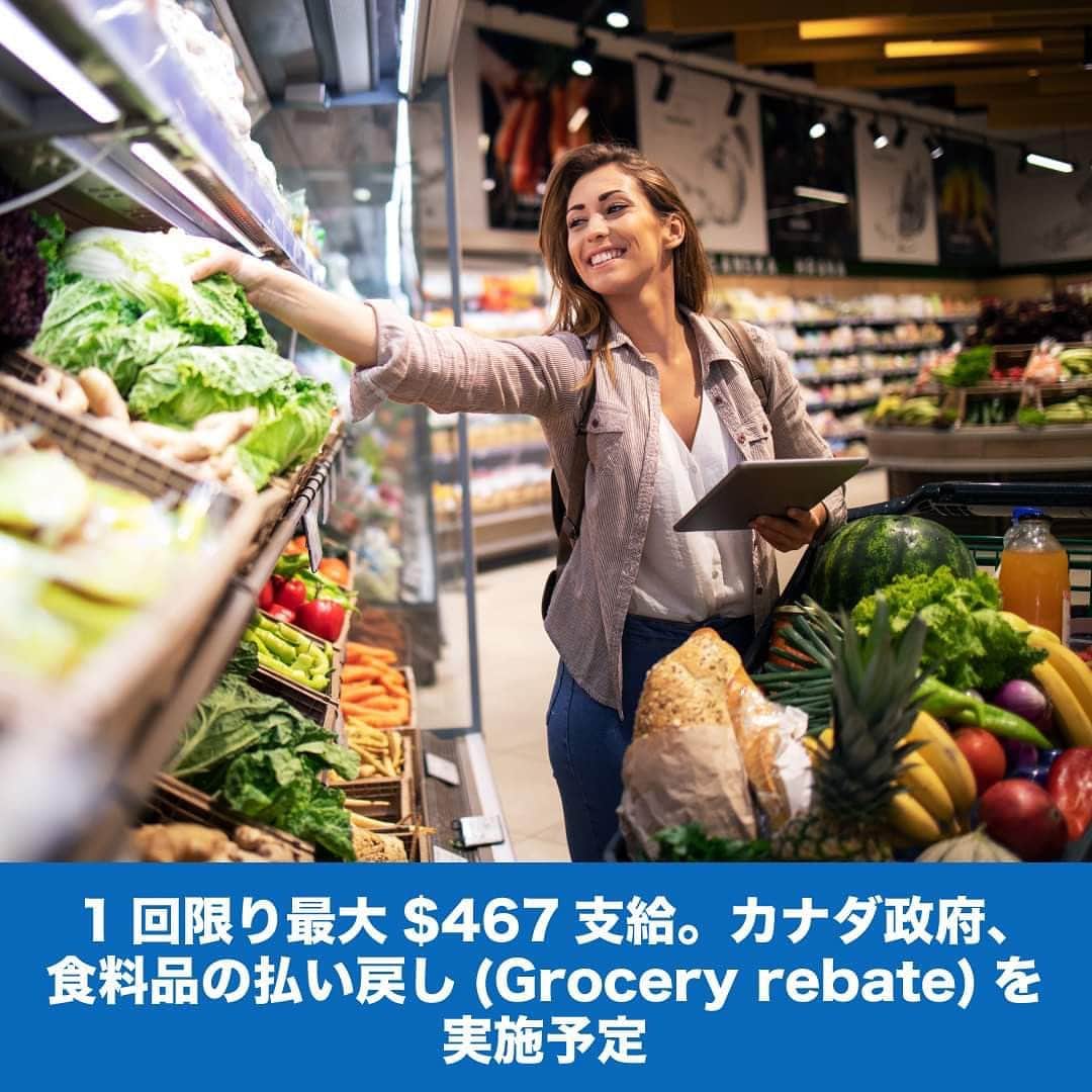 LifeTorontoのインスタグラム：「【1回限り最大$467支給】最近インフレの影響で食費が上昇しているという方も多いのではないでしょうか？そんな中、カナダ政府はグロッサリー・リベート（Grocery Rebate）を実施予定であることを発表しましたよ。 https://lifetoronto.jp/2023/04/news/147847.html 👉@lifetoronto.jpのプロフィールに記載 のリンク先より、最新記事一覧からチェックください。⁠ . . . #海外 #カナダ #トロント #トロントライフ #トロント生活 #トロント在住 #カナダ生活 #カナダ在住 #カナダライフ #海外生活 #海外暮らし #海外移住 #留学 #海外留学 #カナダ留学 #ワーホリ #ワーキングホリデー #カナダワーホリ #トロントワーホリ #ワーホリトロント #ワーホリ生活 #カナダ政府 #インフレ」
