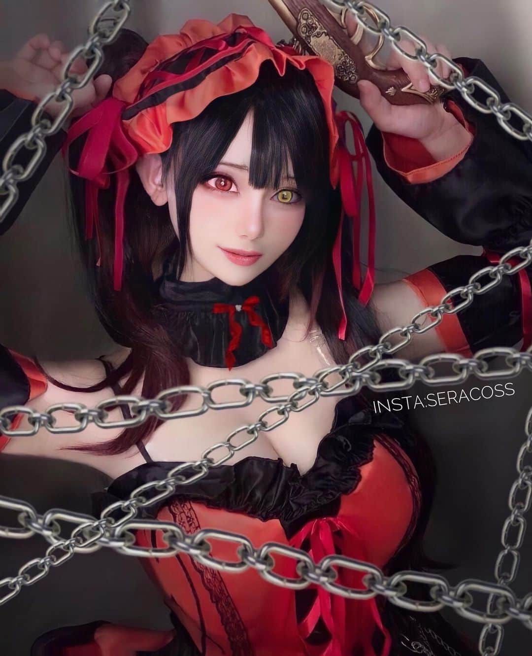 のインスタグラム：「my cosplay #kurumitokisaki  @seracoss  🥀🥀 . . . . . . . . . . . . . . . . .  #kurumicosplay #kurumitokisakicosplay #tokisakikurumi #datealivecosplay #animewaifu #animecosplay #animegirl #animelover #時崎狂三  #animememes #animelife #datealive #datealive5」