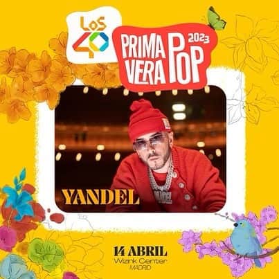 ヤンデルのインスタグラム：「Madrid estaré con ustedes en #LOS40PrimaveraPop el 14 de abril en el @wizinkcenter de Madrid los espero! 🎶 @los40spain」