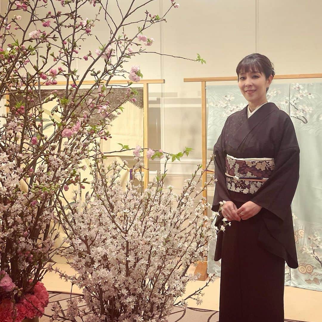 akikoのインスタグラム：「久しぶりに着物を着ました。 今日はお仕事なので着付けしていただいたのですが、そろそろ自分でも着ないと着付けの仕方忘れそう💦💦  この日のためにとても素敵な着物をオリジナルで仕立てていただいて心から感謝💓  質や品格にこだわりつつも、型に囚われないモノ作りをされている永治屋清左衛門さんの姿勢には、土俵は違えど大きなシンパシーを感じます。  そして着物って日本が誇るべき大切な伝統であり文化だなと改めて思った一日でした。洋服では抵抗がある方でも着物ならできる、というように、思い切った柄合わせや色選びで着物を楽しんでいらっしゃる方は本当にお洒落で素敵だと思うし、反物を無駄にせずに仕立て、世代を超えて大切に着継ぎ、自然と姿勢や所作も整う、これこそが本当のサスティナブルだと思う。  #永治屋清左衛門」