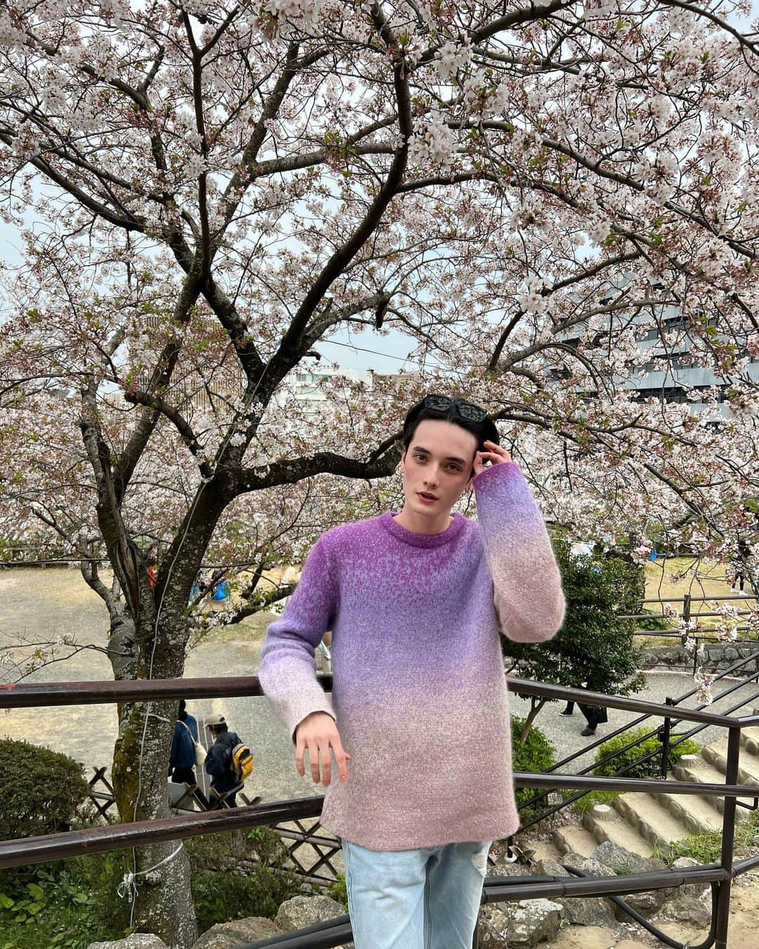 ジェイ・マクミランのインスタグラム：「俺らも花見をしたいって思える歳になったことさ🌸   #cherryblossom #Japan  #springinjapan  #お花見  #浜松城  #春  #さくら #sakura  #erl」