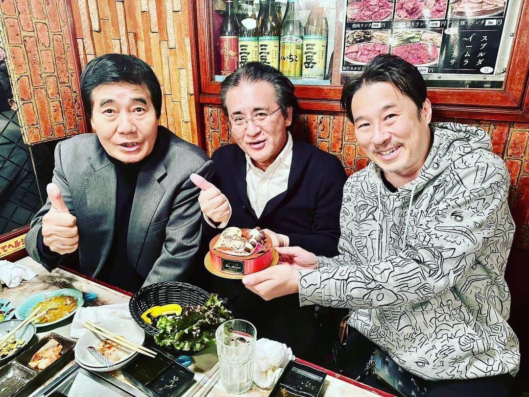 村西とおるのインスタグラム：「全裸監督原作者・本橋信宏先生と、新潮社コミック版全裸監督作者・須本壮一先生と、ファンタスティックなひととき。ナイスですね！」