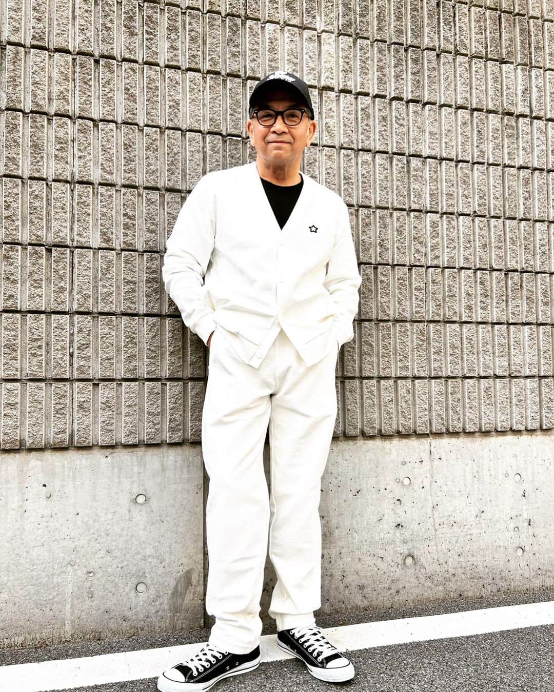 中野英雄のインスタグラム：「新作セットアップ 気持ちいい〜  #mobstar #japan #fashion  #cap #instafashion #enjoy #happy #instagood」