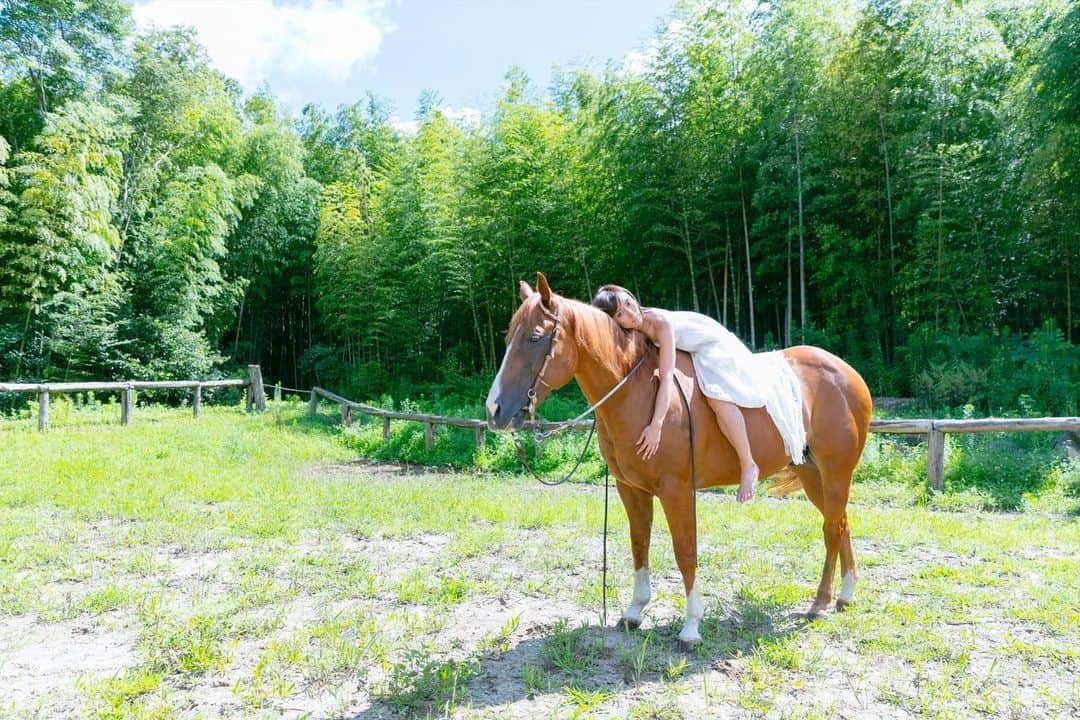 東美樹さんのインスタグラム写真 - (東美樹Instagram)「公式ページの撮影をした当時。  乗馬というものがさっぱりわからず 自分本位な乗り方をしてました👶🏻🐴  上手く生きようとしないで 呼吸を整えて、自分が心地の良いリズムで生きる  そんな感じで  上手く乗ろうとするのではなく 馬と一緒に呼吸を整えていく🍃💓  しばらく練習お休みしてるからこそ 気づけた事や力の抜き方がわかった気がする  考えや何かに行き詰まったら たまには一旦離れてみるのもいいかも。  執着からの解放って大切🍃🙏🏼✨  Everything happens for a reason and I truly believe in that🦋✨  #selflove #生きてるだけで丸儲け #生き方 #こころとからだを整える #Japanesemodel #asianmodel #horselove」4月5日 17時06分 - mikko.36___