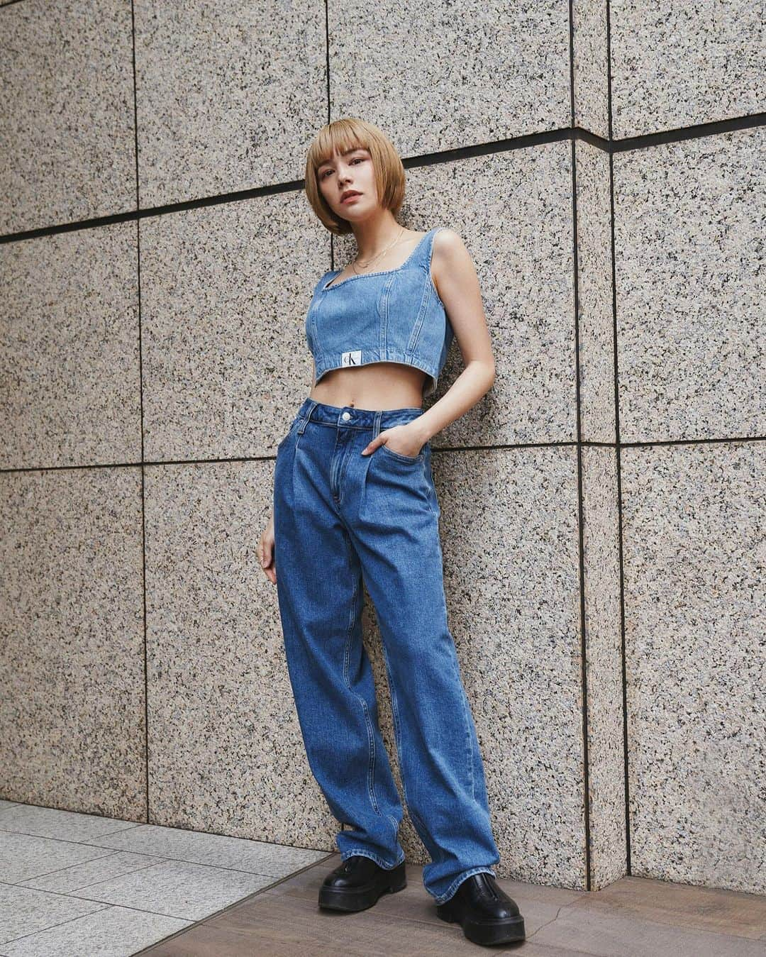 ステファニーさんのインスタグラム写真 - (ステファニーInstagram)「👖🦋🦕💙 @calvinklein Get Inspired  #mycalvins #マイカルバン」4月5日 18時43分 - steph_0928_