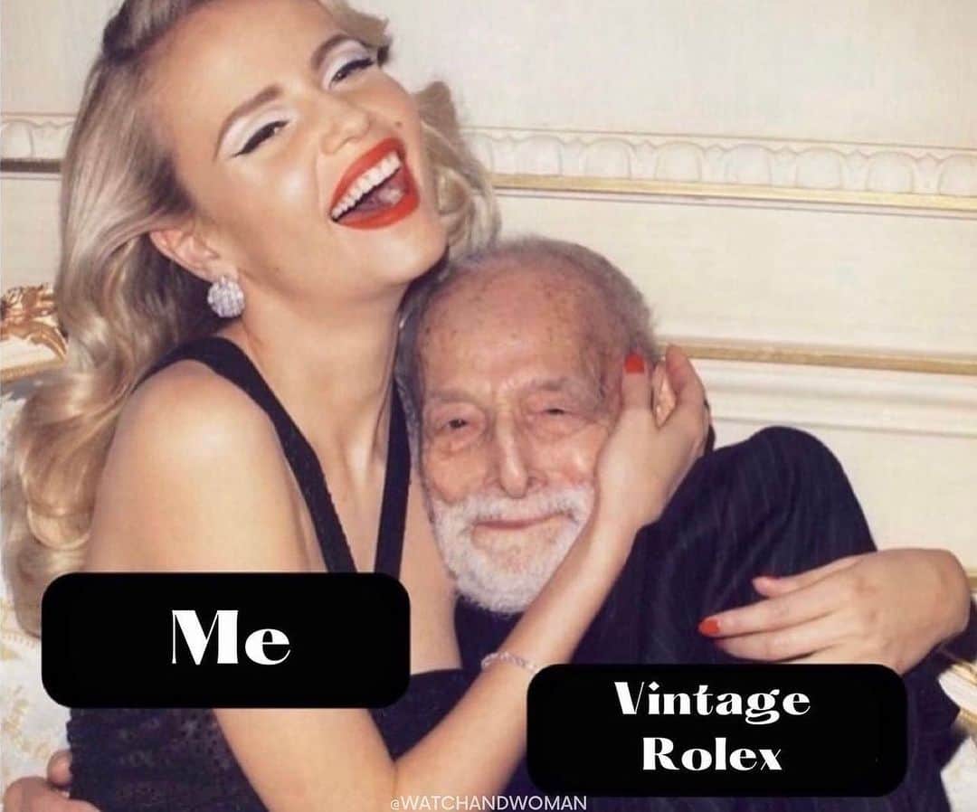 WATCHMANIAのインスタグラム：「True story 👱‍♀️👴🏻  @watchandwoman  #rolex #vintagerolex #vintagerolexforum」