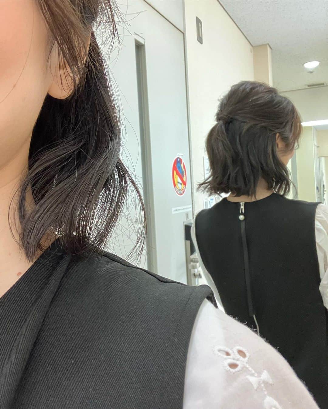 高見侑里さんのインスタグラム写真 - (高見侑里Instagram)「◡̈♥︎ お仕事終わり📷✨  いつもお世話になっている美容師さんのお休みと被ってしまい、先日、いつか伺ってみたいなと思っていたサロンさんへ🥰  色を落ち着かせていただいて、髪も少し切っていただきました✨ * トップス＆サロペット…#cawaii」4月5日 19時51分 - yuri_takami_official