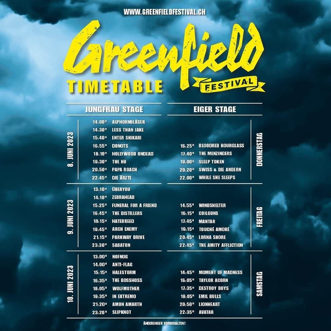 Zebraheadさんのインスタグラム写真 - (ZebraheadInstagram)「Here is the time table for @greenfieldfestival . We play June 9 at 14:10, pencil us in! See you soon Switzerland!!  #zebrahead #greenfieldfestival #switzerland🇨🇭」4月5日 20時28分 - zebraheadofficial