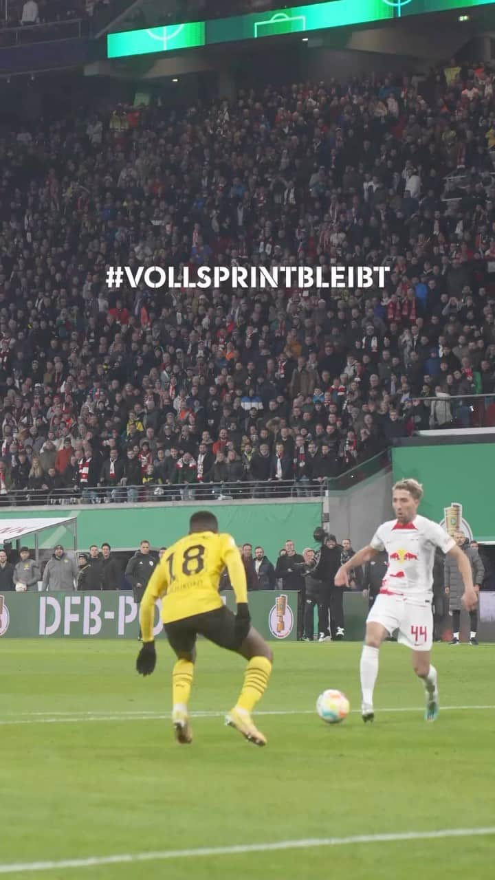 ケヴィン・カンプルのインスタグラム：「Im Vollsprint ins Halbfinale 🏃  #dfbpokal #pokal #dfb #cup #berlin2023 #gewinnerbleibt #viertelfinale #matchday #halbfinale #rblbvb」