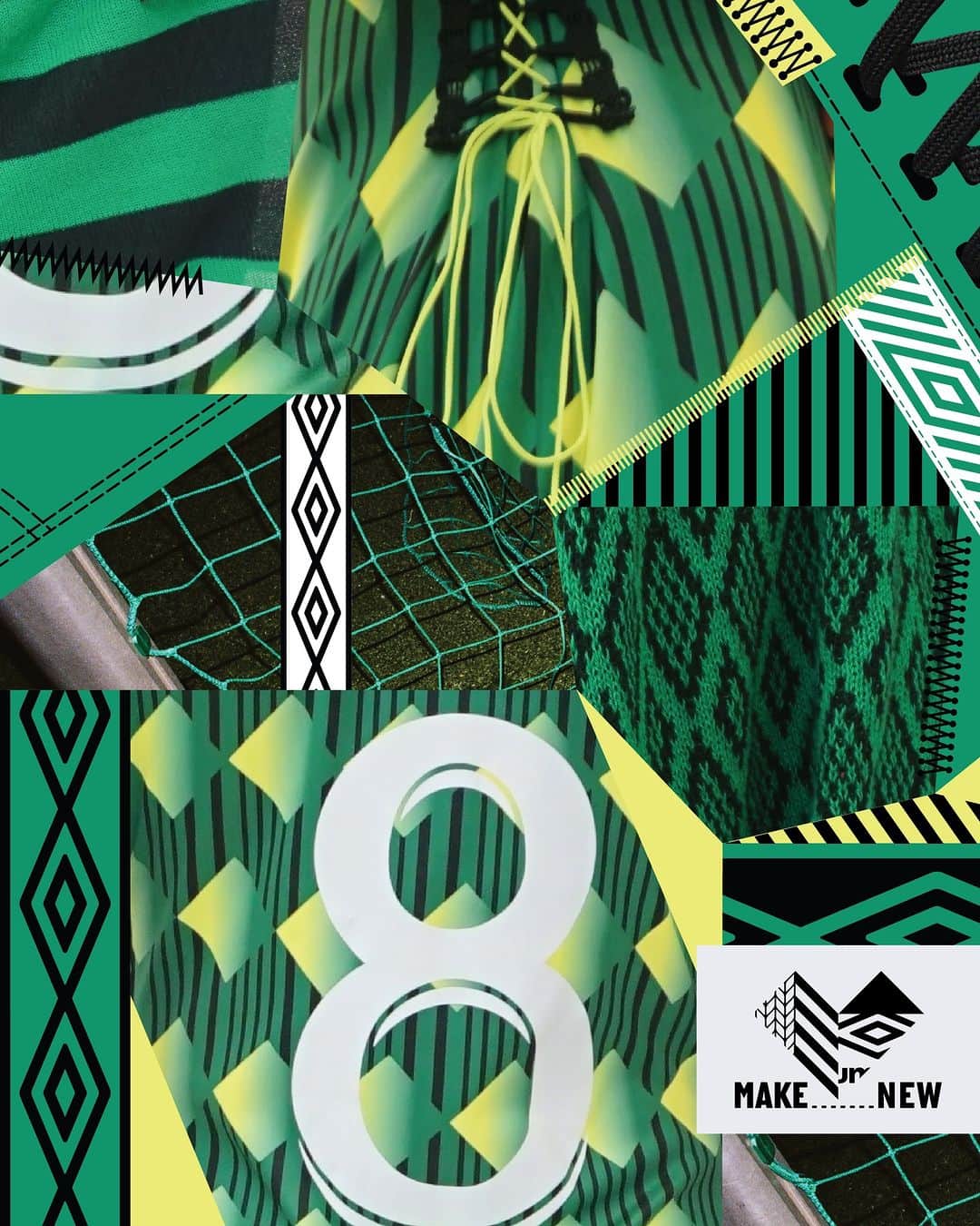UMBROのインスタグラム：「🧶🪡✂️👕⚽️🧵🎒.  #makenew, our celebration of upcycling is coming.  4 talented creators, 4 amazing projects. Chapter 1 with @nouveau.nova launches on 06.04.23.  #umbro #thisisourgame」
