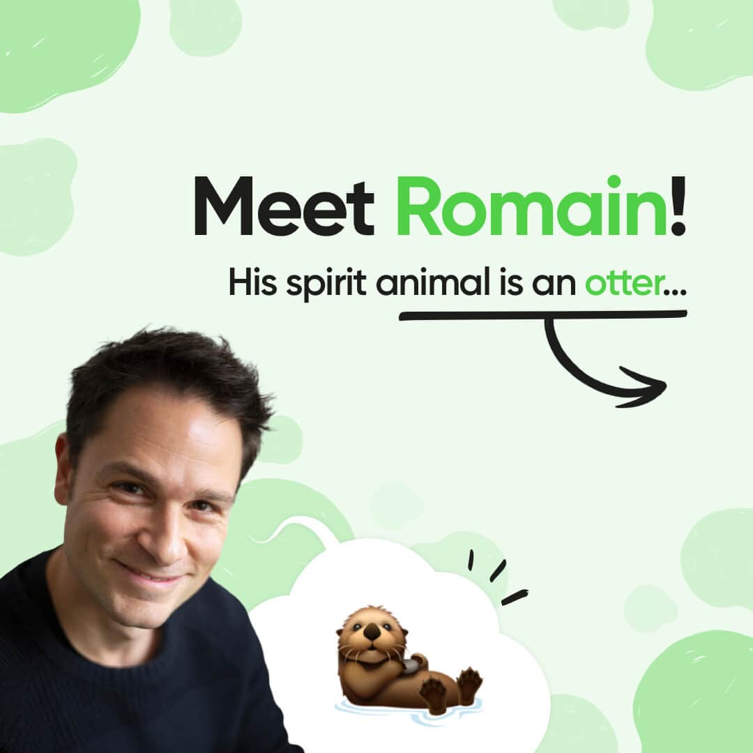 Iconosquareのインスタグラム：「Meet Romain! Our Product Manager 😎  🔹What’s your Spirit Animal? I’m an otter 😎  🔹If you were stranded on a desert island what would be the one thing you would bring? A desert Island is often windy, I would bring a kite to have fun!  🔹What’s been your favorite project so far? My kids are my favorite life project so far.  🔹What’s your favorite functionality on Iconosquare? AI Captions is a really fun and impressive feature.  🔹What's your anecdote/story related to Iconosquare? My first two days at Iconosquare were in a theatre! . #iconomate #iconoteam #productteam #techcompagny #saas #socialmediamanagement #iconosquare」